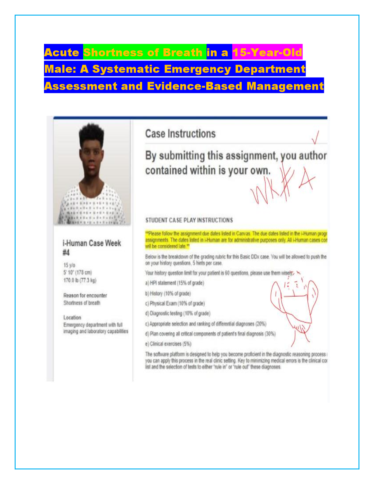 Preview of Acute Shortness of Breath in a 15-Year-Old Male: A Systematic Emergency Department Assessment and Evidence-Based Management