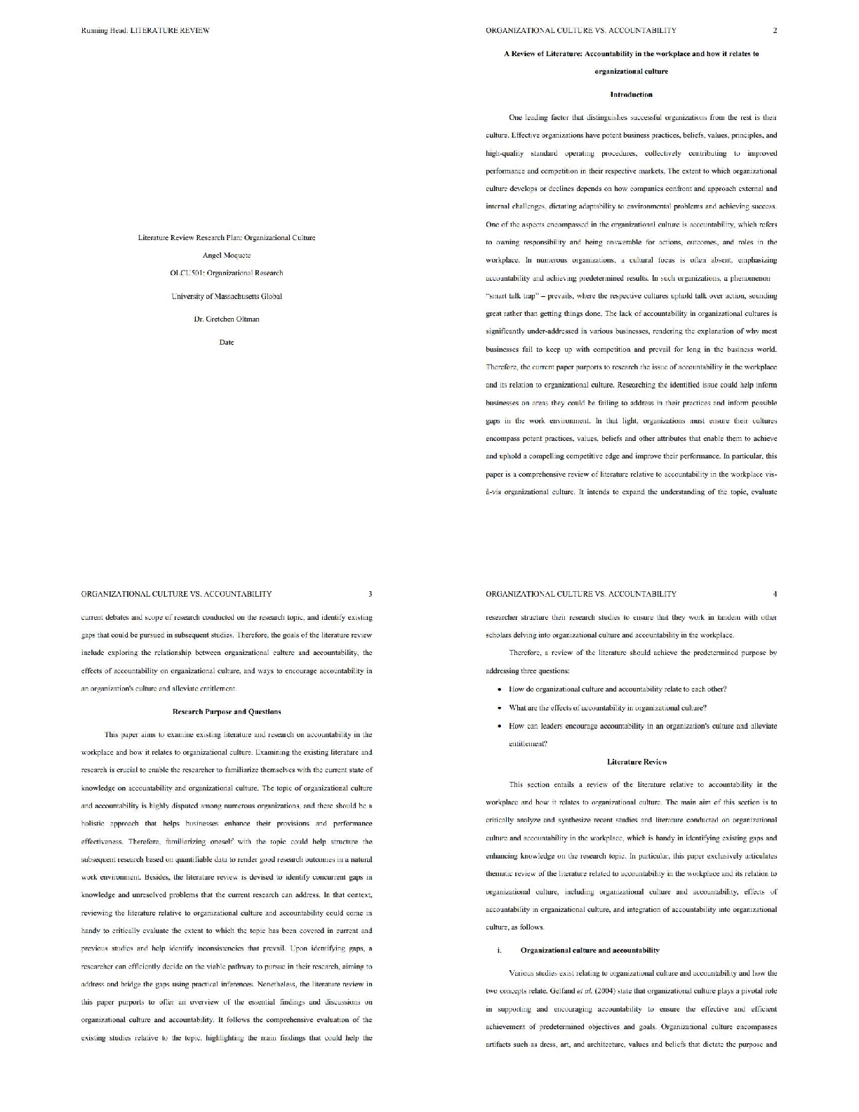 Recommended document preview for OLCU501 Organizational Research   / 2026 Research Methods & Study Guide
