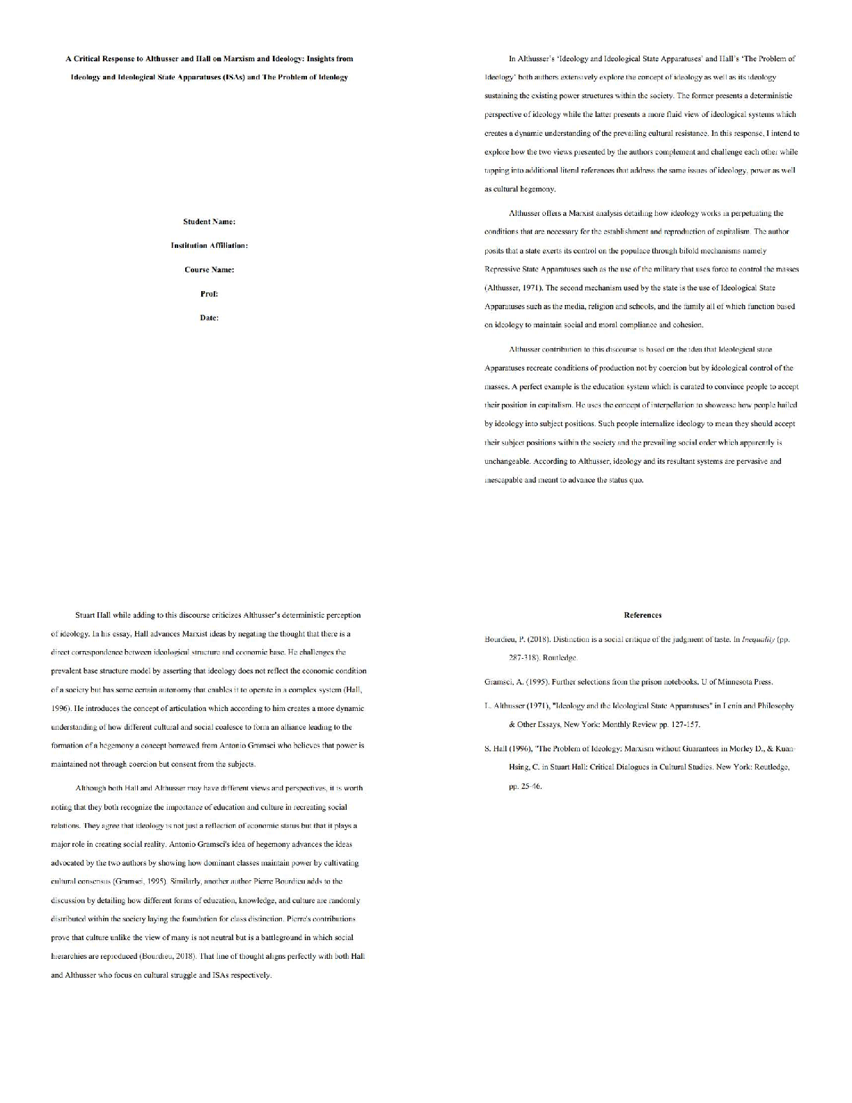 Preview of Althusser and Hall on Marxism and Ideology   / 2026 Theory Comparison & Analysis Guide