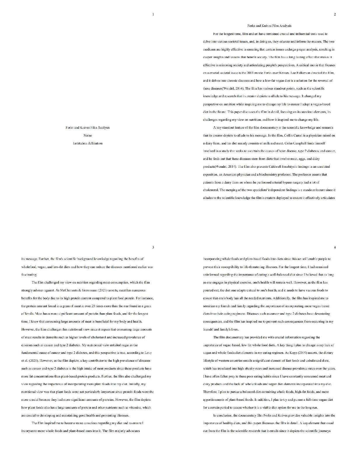 Recommended document preview for Forks and Knives Film Analysis / Documentary Review & Themes 2025 Update
