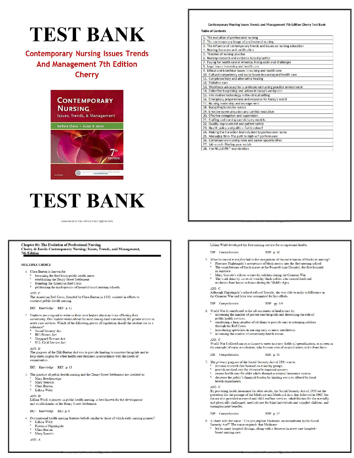 Recommended document preview for BSCN87265 Contemporary Nursing Issues Trends and Management | Degree Nursing 2026 Exam Prep / Study Guide / Notes