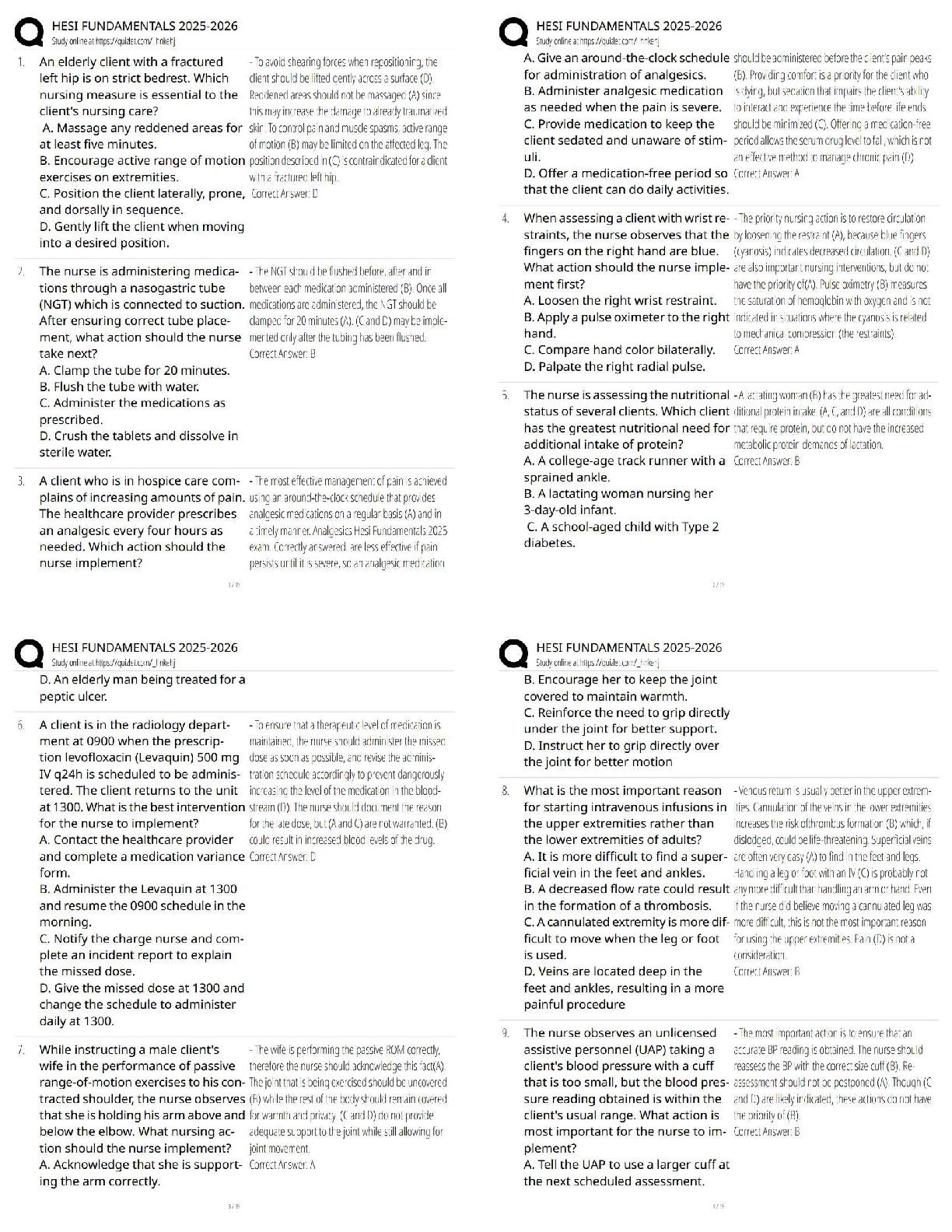 Recommended document preview for HESI Fundamentals 2025/2026 |   Latest Version | Test Bank, Exam Questions & Study Guide