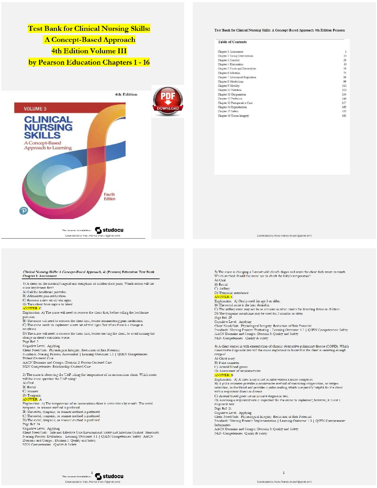 Recommended document preview for HNS302 Medical Surgical Nursing II | 2026 Study Guide / Exam Prep / Notes