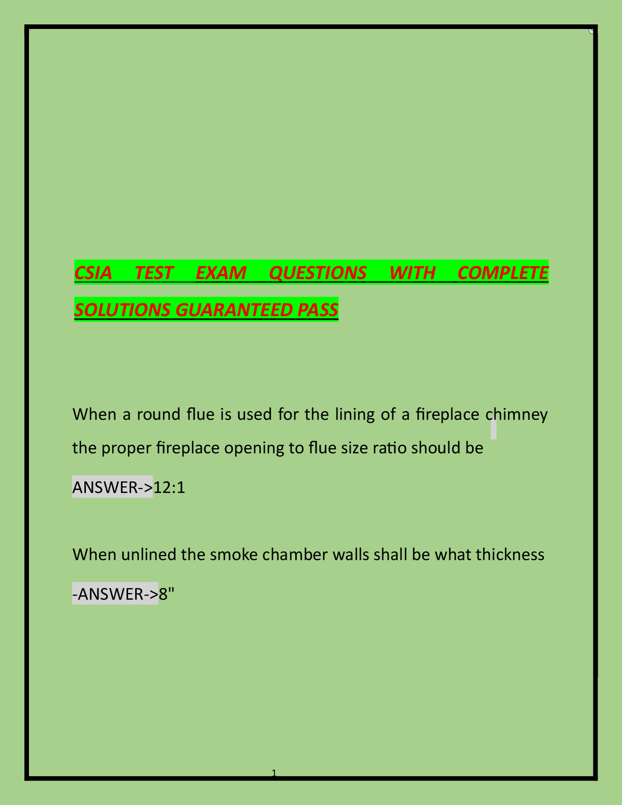 Preview of CSIA TEST EXAM QUESTIONS WITH COMPLETE  SOLUTIONS GUARANTEED PASS