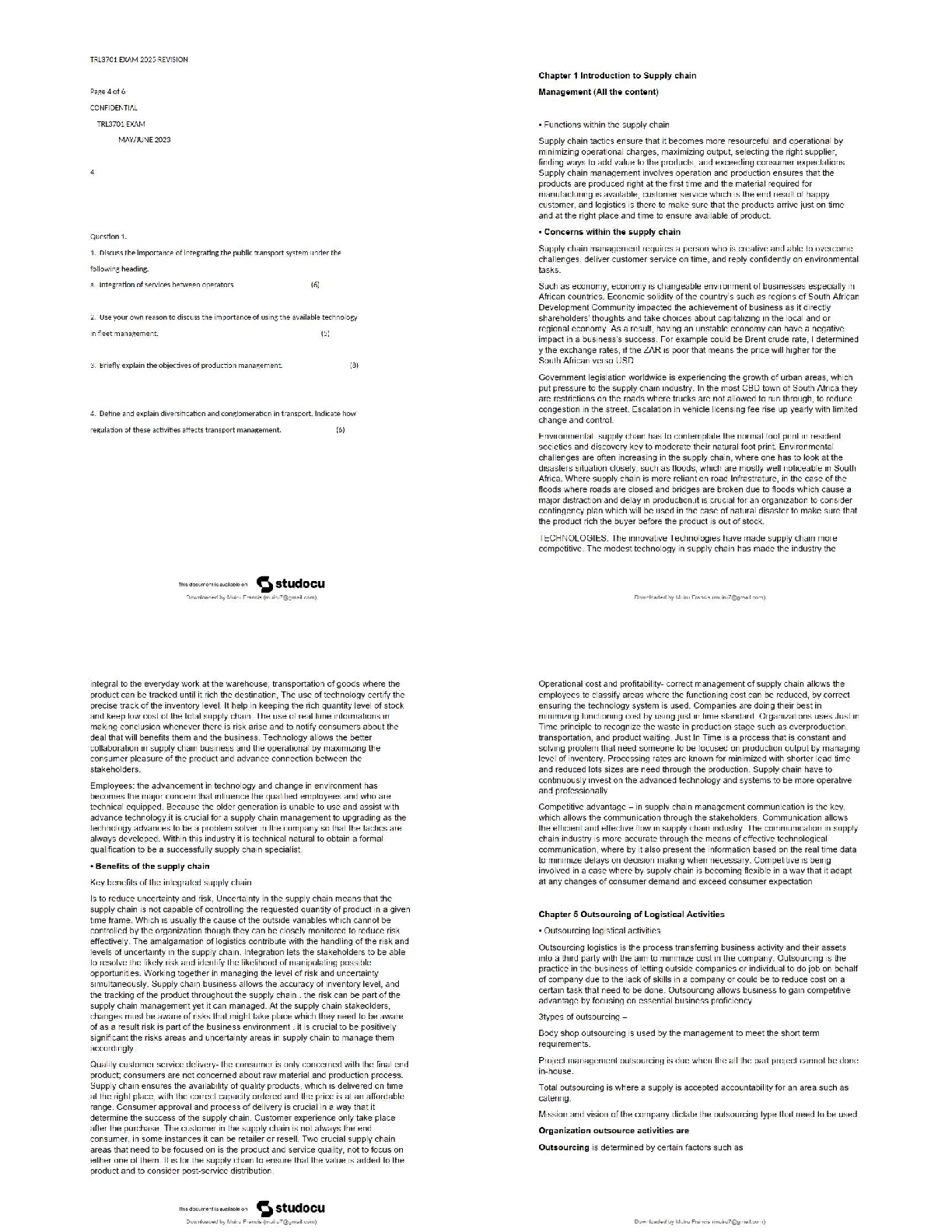 Preview of TRL3701 Exam 2025 Revision   / Study Guide, Notes & Exam Prep