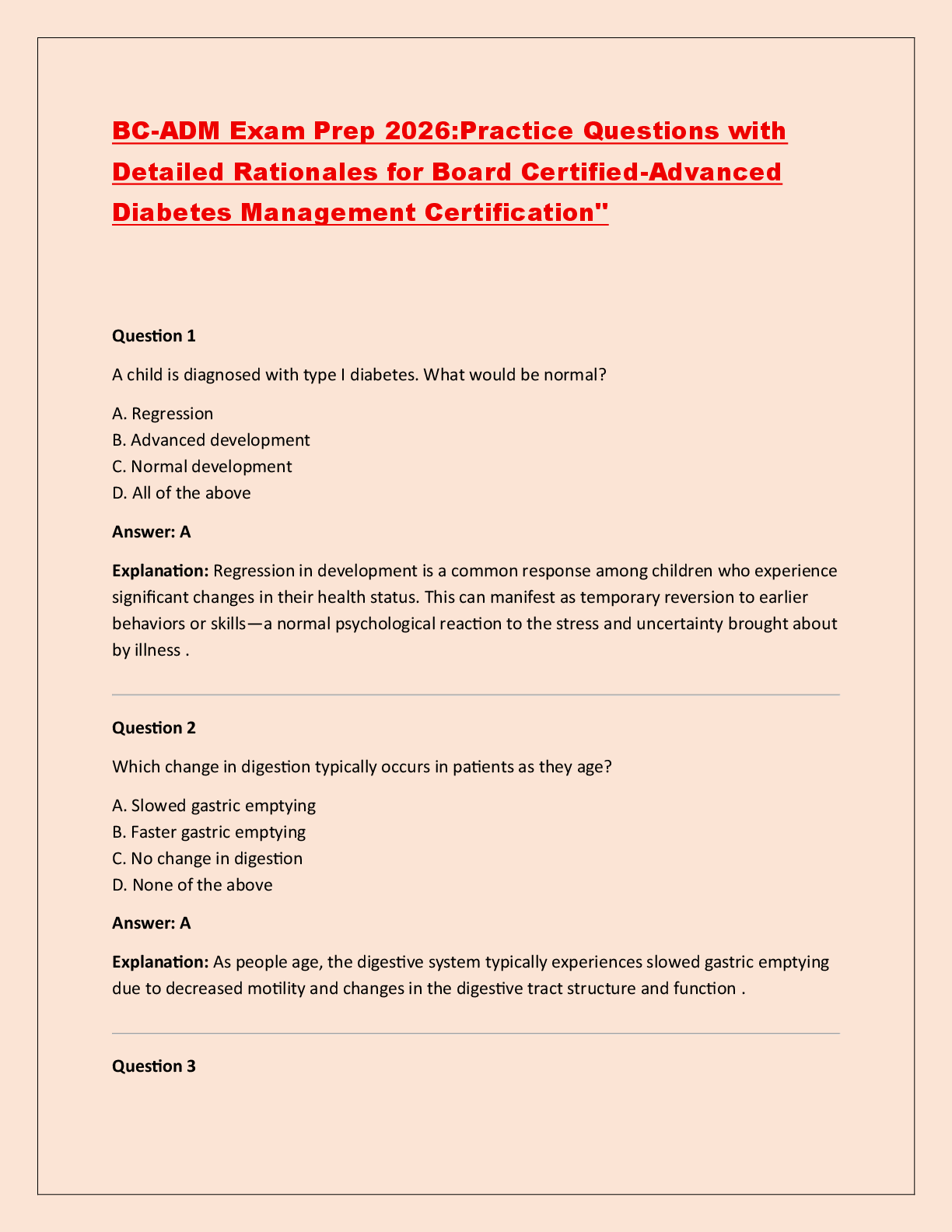Preview of BC-ADM Exam Prep 2026:Practice Questions with  Detailed Rationales for Board Certified-Adv