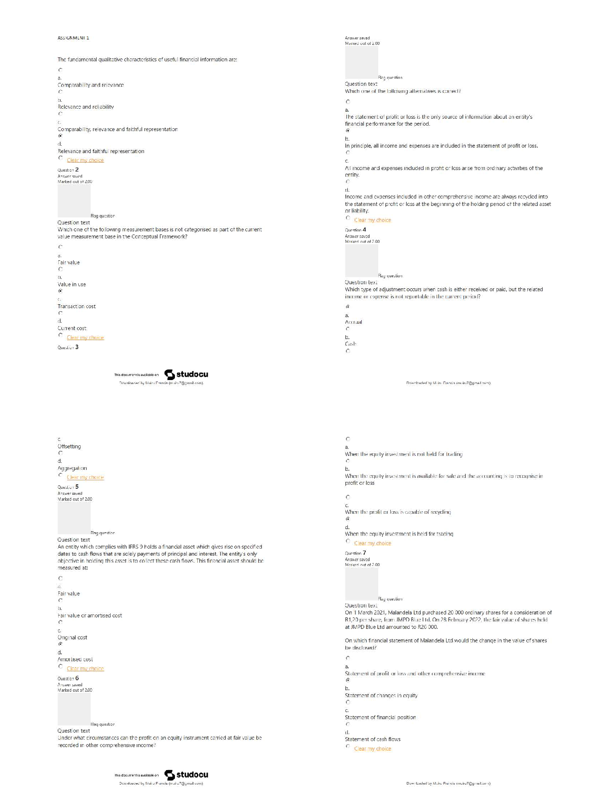 Recommended document preview for Financial Accounting and Reporting (FAC1601)   / 2025 Update Study Notes, Test Bank & Exam Prep
