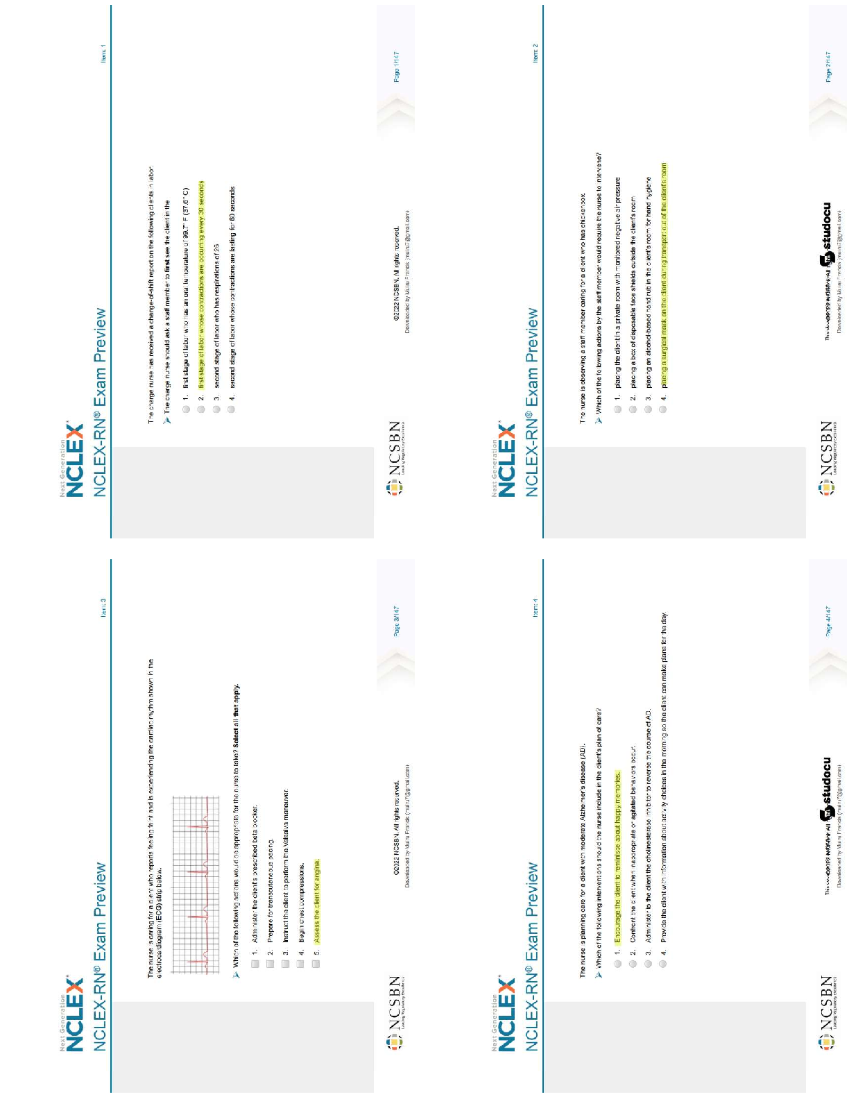 Recommended document preview for Medical-Surgical Nursing (NU1205)   / 2025 Update Study Notes, Test Bank & Exam Prep