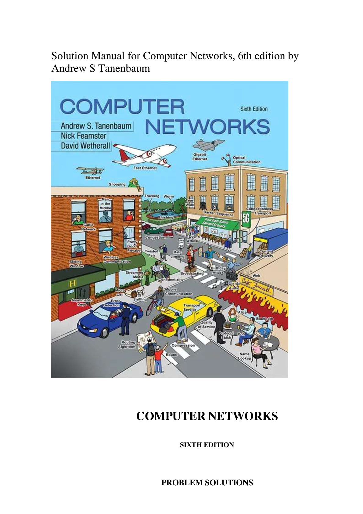 Solution Manual for Computer Networks, 6th edition by  Andrew S Tanenbaum