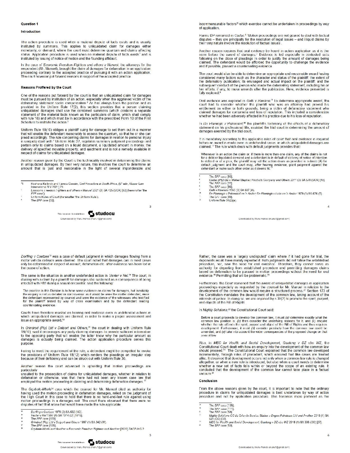 Recommended document preview for LPL4802 Law of Damages Assignment 01 Analysis & Insights   / 2026 Updated Guide