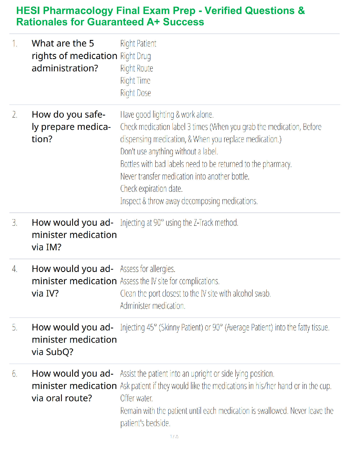HESI Pharmacology Final Exam Prep - Verified Questions & Rationales for Guaranteed A+ Success