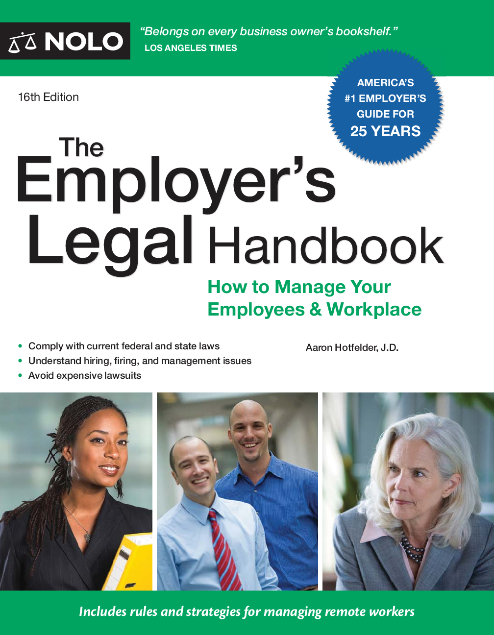 Recommended document preview for eBook PDF NOLO The Employers Legal Handbook, How to Manage Your Employees  Workplace 16th Edition By Aaron Hotfelder