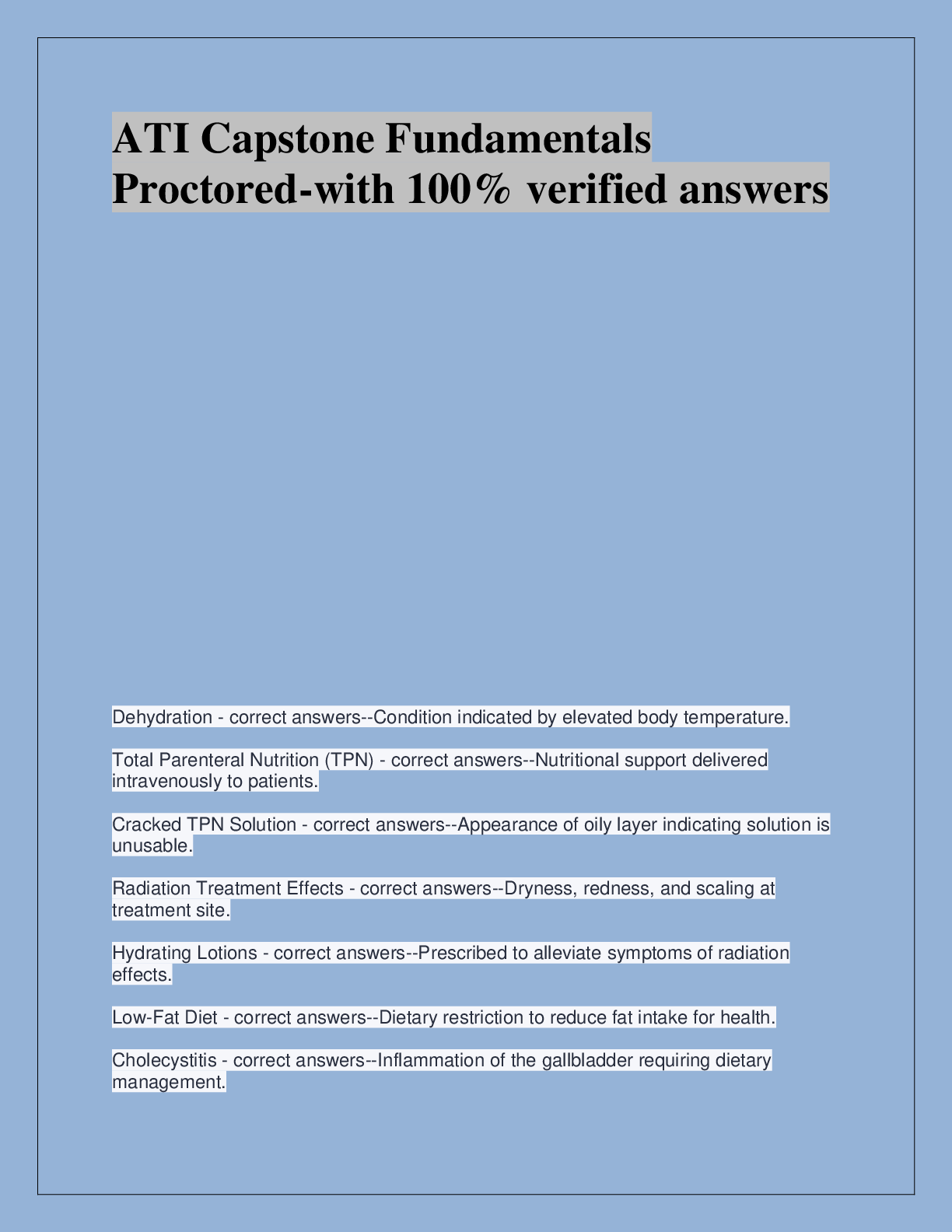 Recommended document preview for ATI Capstone Fundamentals  Proctored-with 100% verified answers