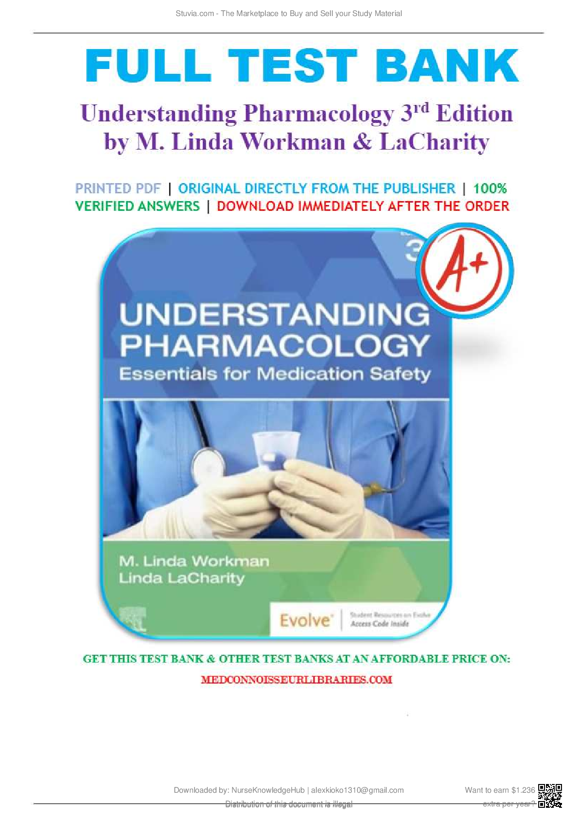 Recommended document preview for Test Bank Understanding Pharmacology Essentials for Medication Safety 3rd Edition
