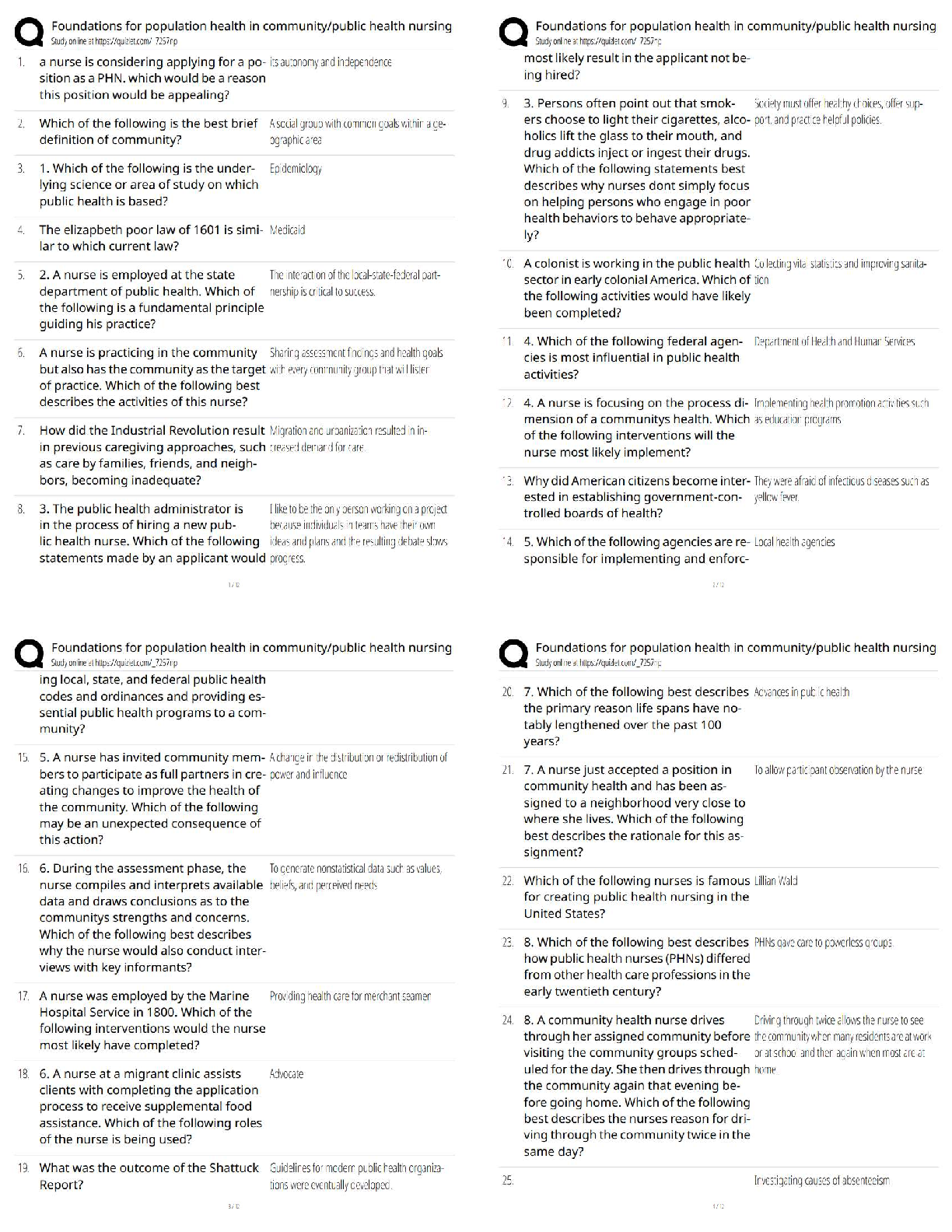 Recommended document preview for Foundations for Population Health in Community Public Health Nursing   Guaranteed / 2026 Updated Study Guide & Exam Prep