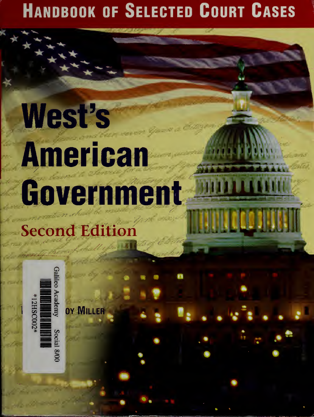 Preview of Handbook of Selected Court Cases to Accompany West’s American Government (Second Edition)