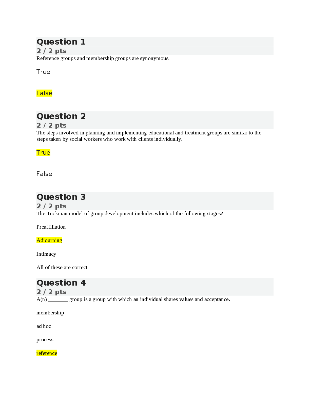 Recommended document preview for SOWK 555 Final Exam | Score 96/100 | Liberty University