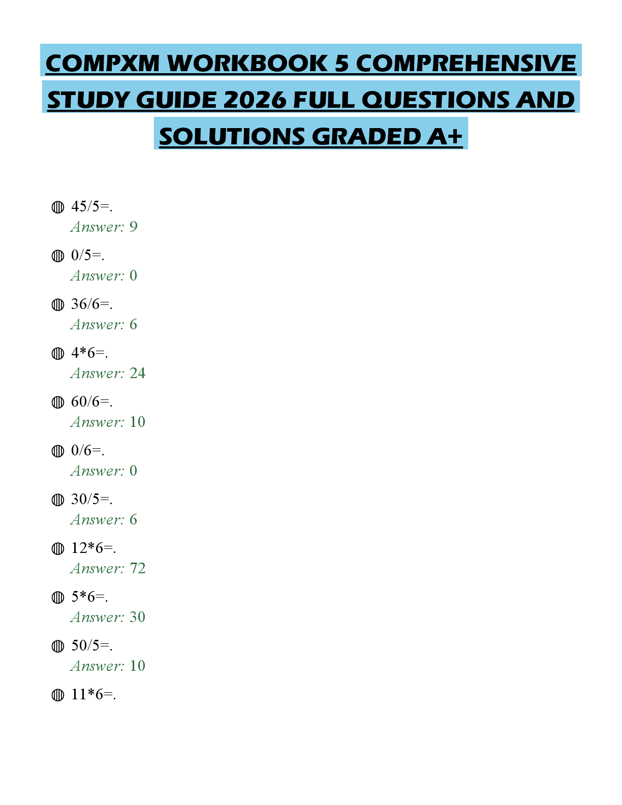 Recommended document preview for COMPXM WORKBOOK 5 COMPREHENSIVE STUDY GUIDE 2026 FULL QUESTIONS AND SOLUTIONS GRADED A+