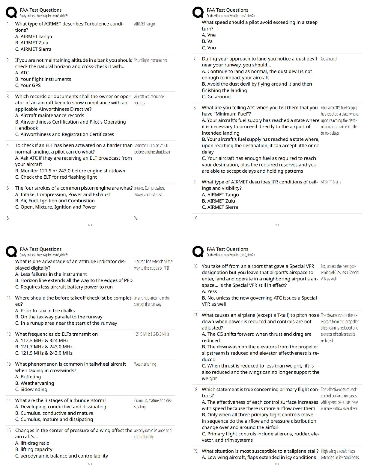 Recommended document preview for FAA Test Questions / Score 100% / 2026 Latest Practice Exam Questions & Answers