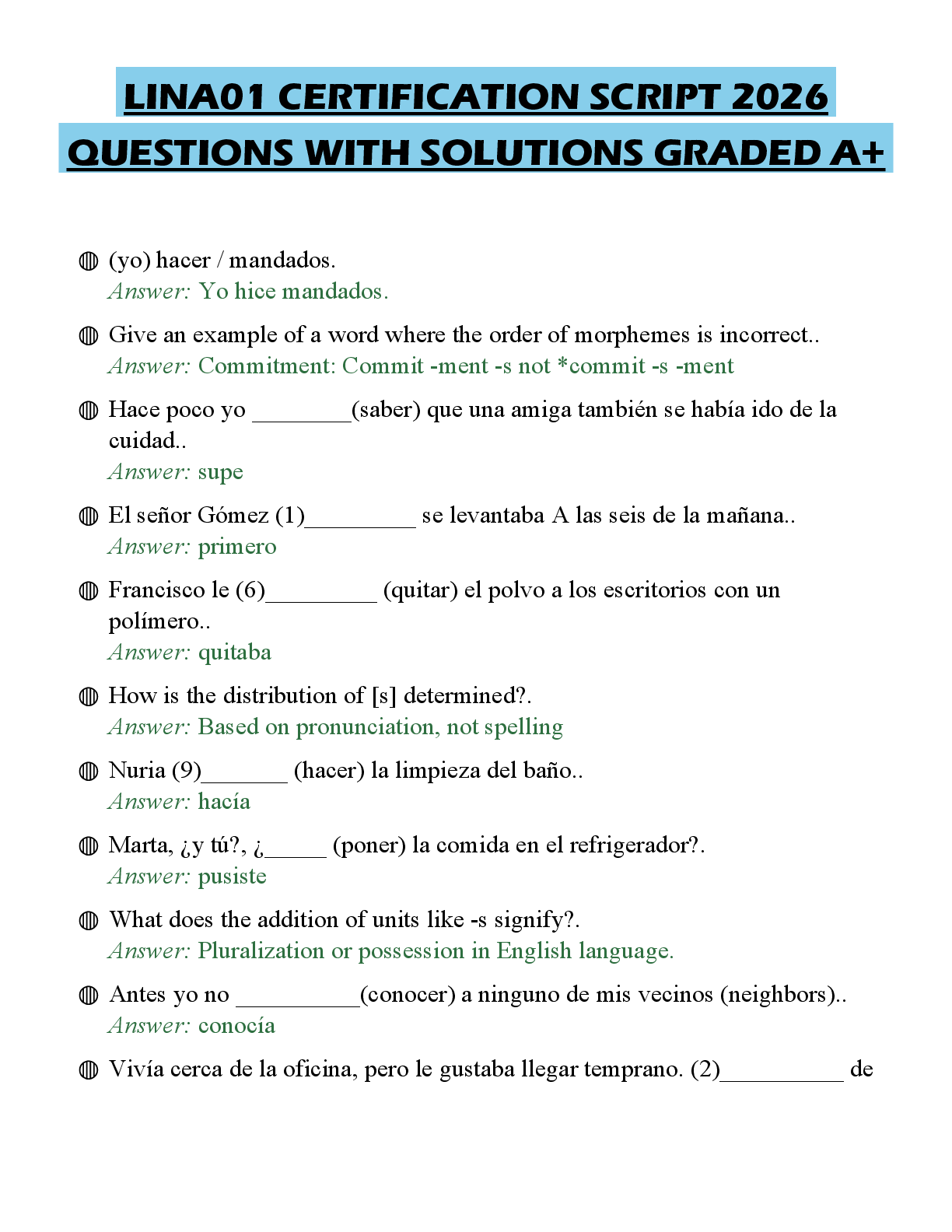 Recommended document preview for LINA01 CERTIFICATION SCRIPT 2026 QUESTIONS WITH SOLUTIONS GRADED A+