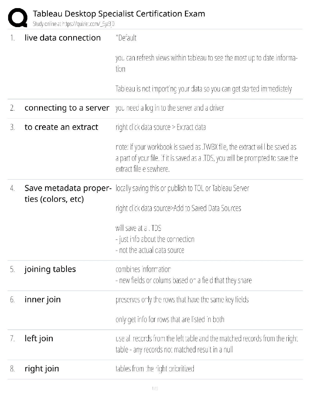 Recommended document preview for TDS-CERT / Score 100% / New Version 2025 Update / Study Guide & Test Bank / Tableau Desktop Specialist Certification Exam
