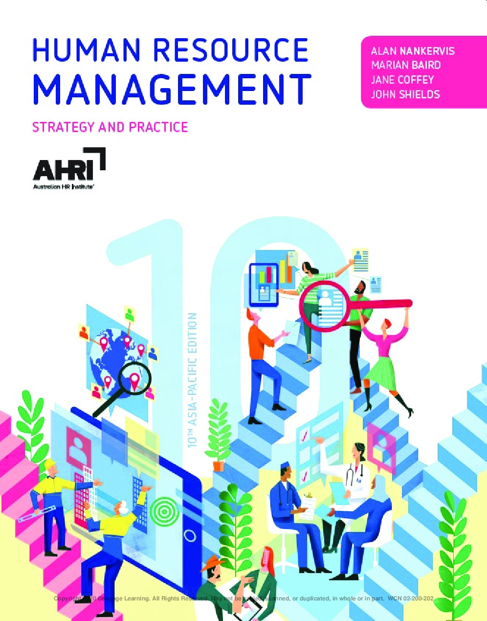 Recommended document preview for eBook [PDF] Human Resource Management Strategy and Practice 10th Asia Pasific Edition By Nankervis, A Baird, M Coffey, J Shields