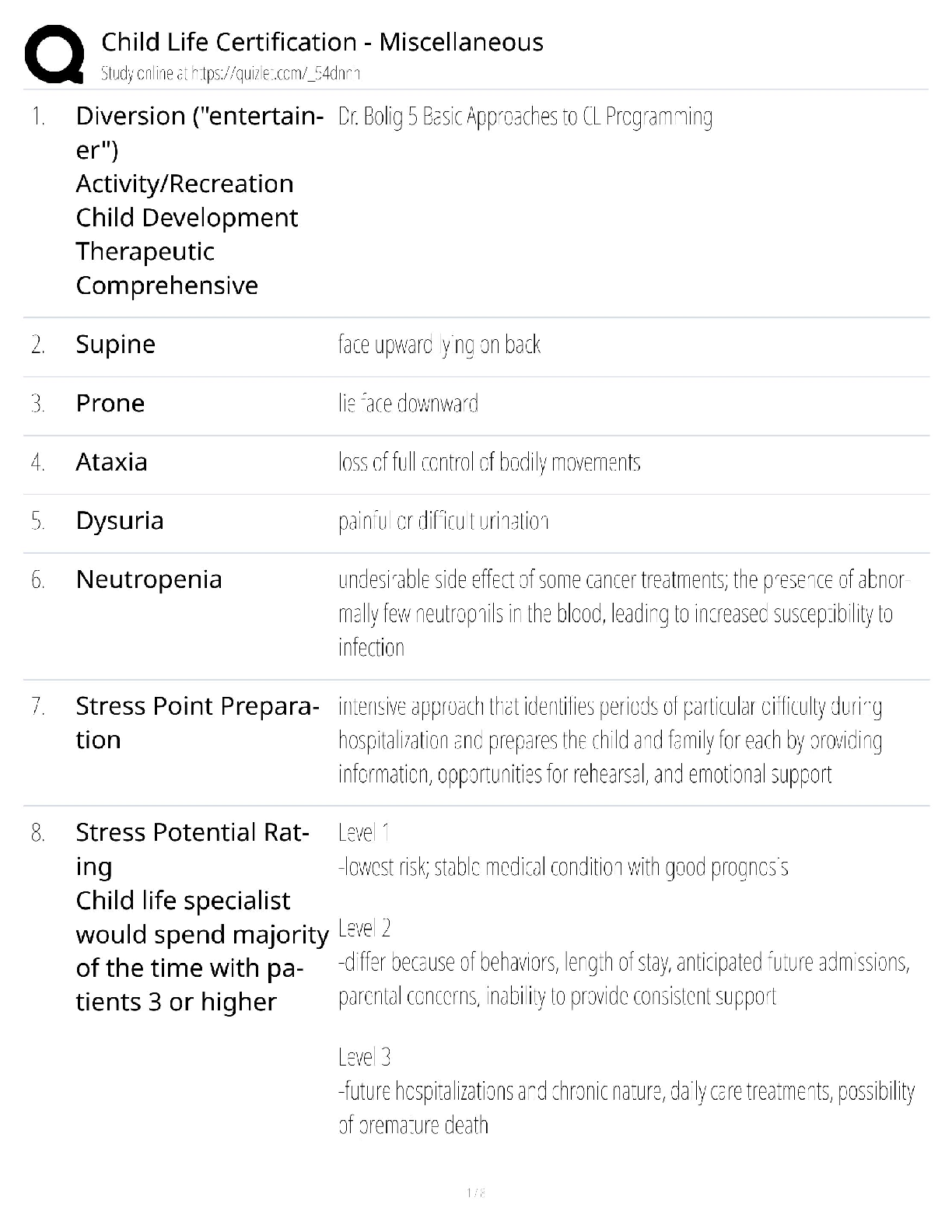 Recommended document preview for Child Life Certification Exam / CCLS Miscellaneous Prep / Study Guide / 2026 Update