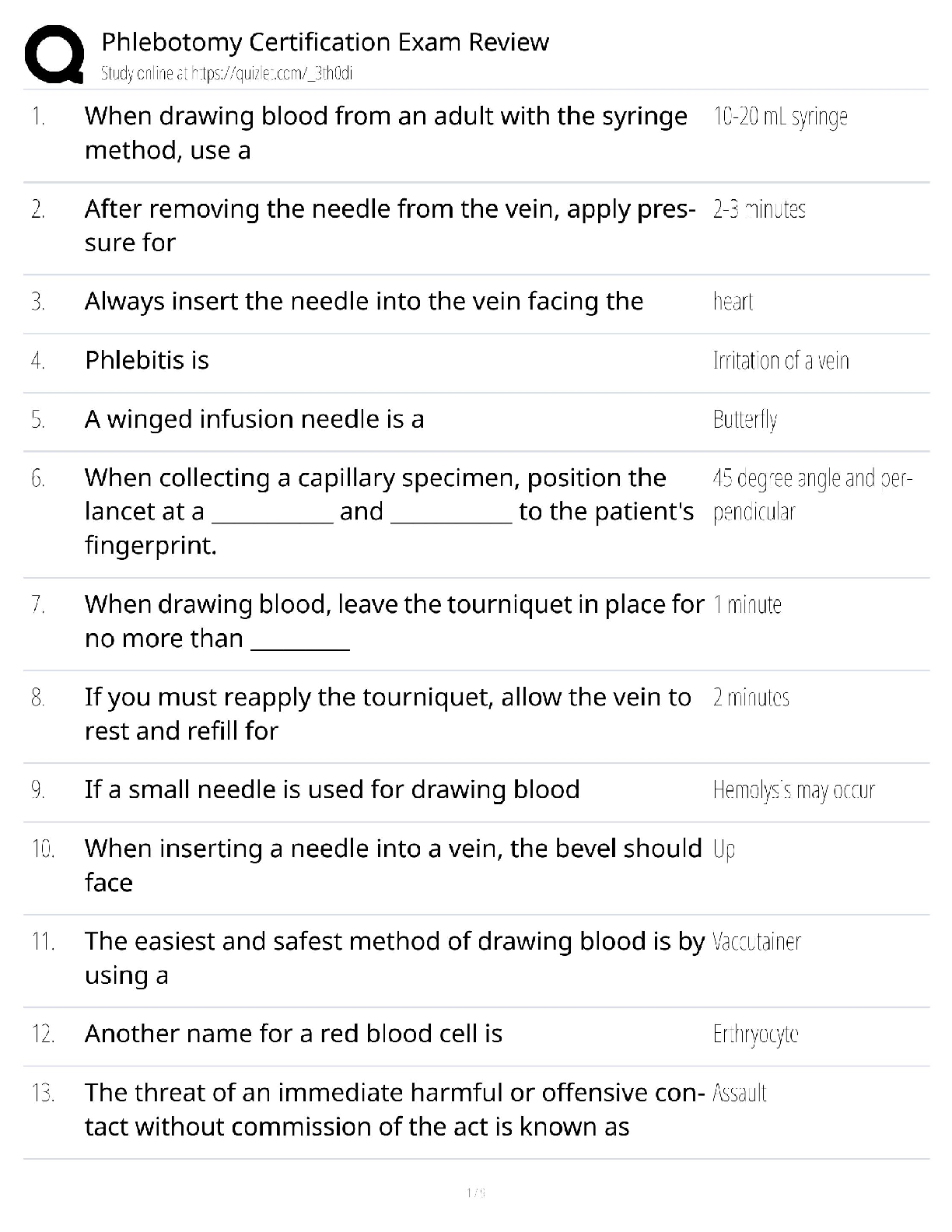 Phlebotomy Certification Review / CPT NHA ASCP Exam Prep / Study Guide / 2026 Update