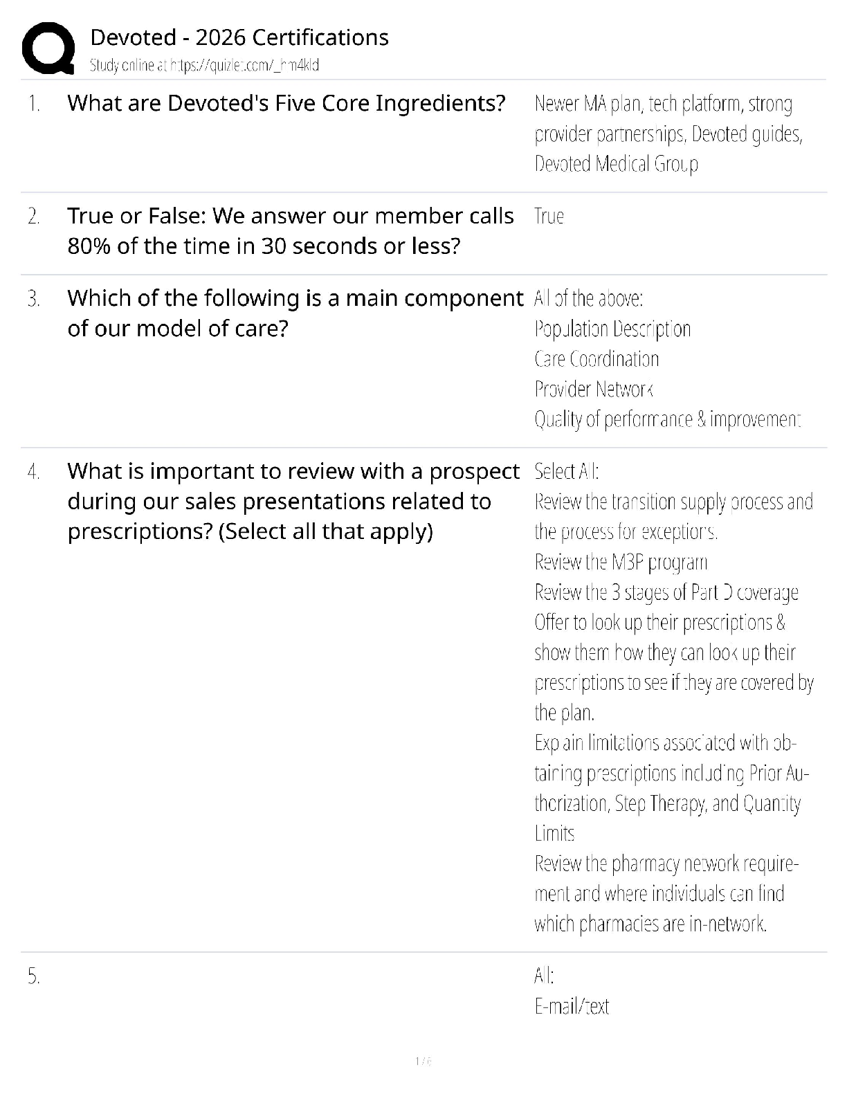 Recommended document preview for Devoted 2026 Certification / Health Plan Exam Prep / Study Guide / Score 100%