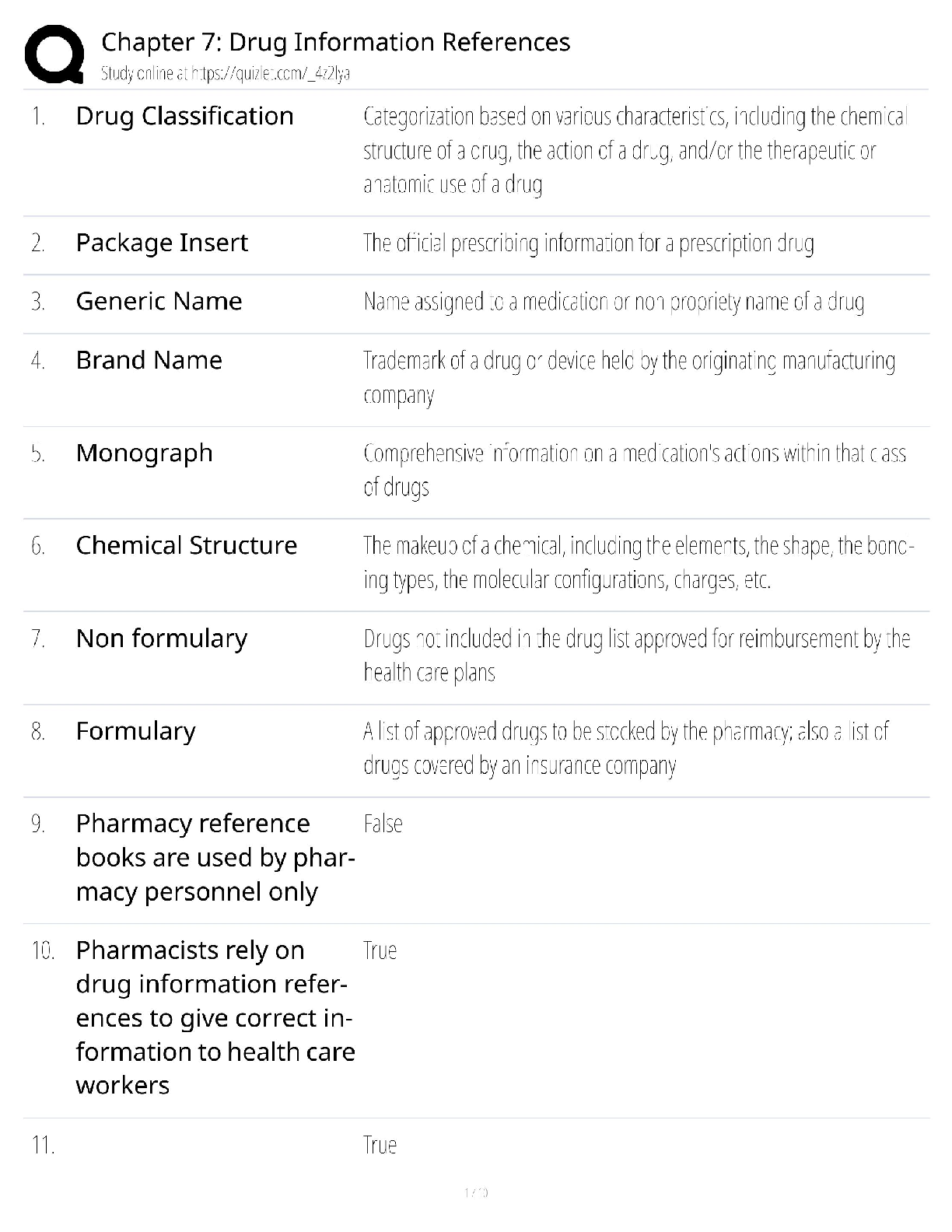 Recommended document preview for Chapter 7 Drug Information References / Pharmacy Technician Exam Prep / Study Guide / 2026 Update