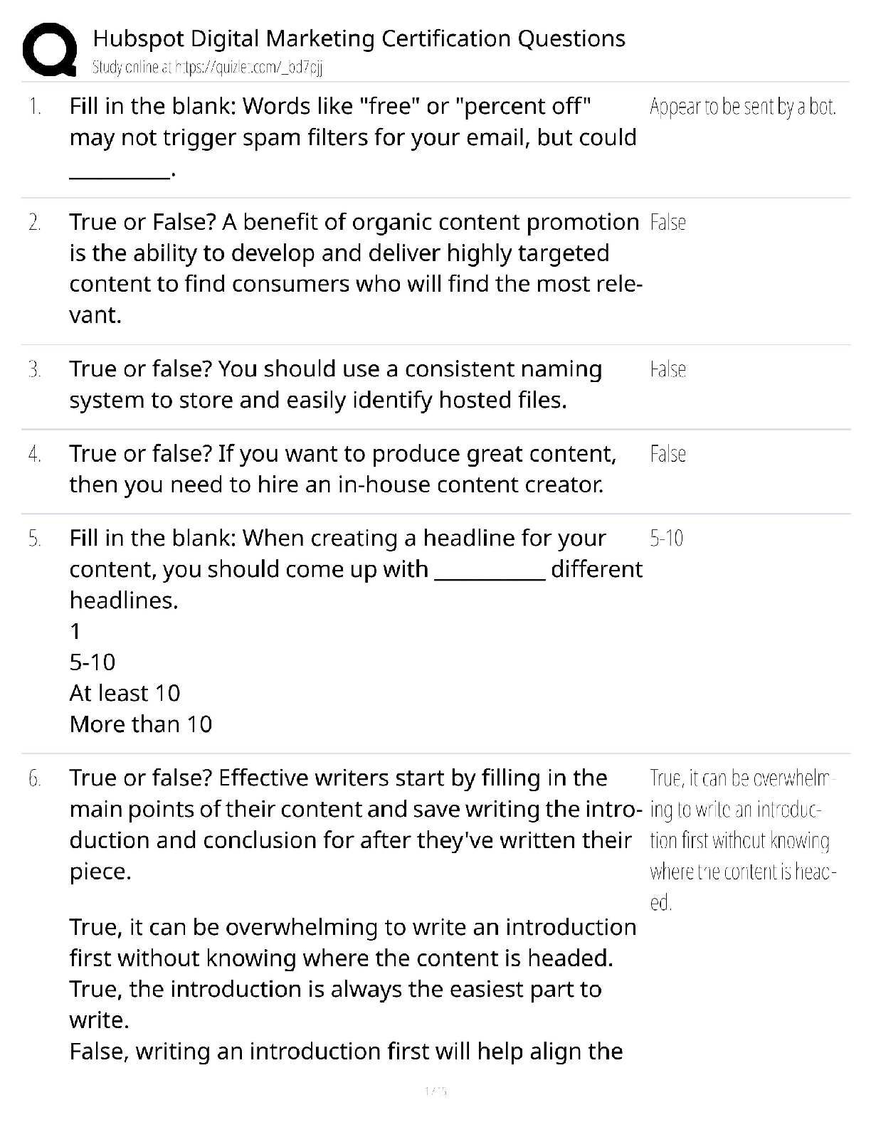 Recommended document preview for HubSpot Digital Marketing Certification / Practice Questions / 2026 Exam Prep