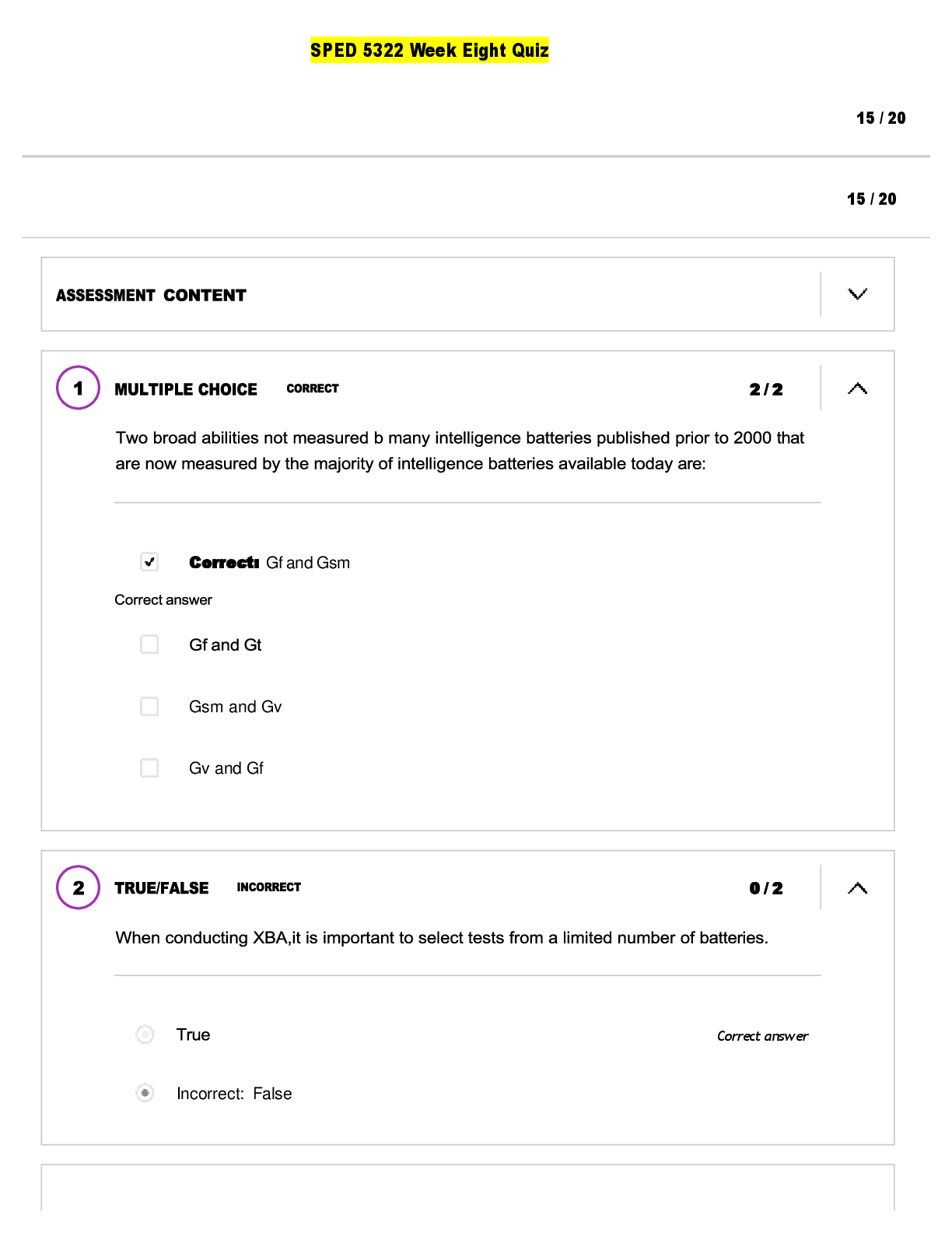Recommended document preview for SPED 5322 Quiz 8, Exam Questions & Answers