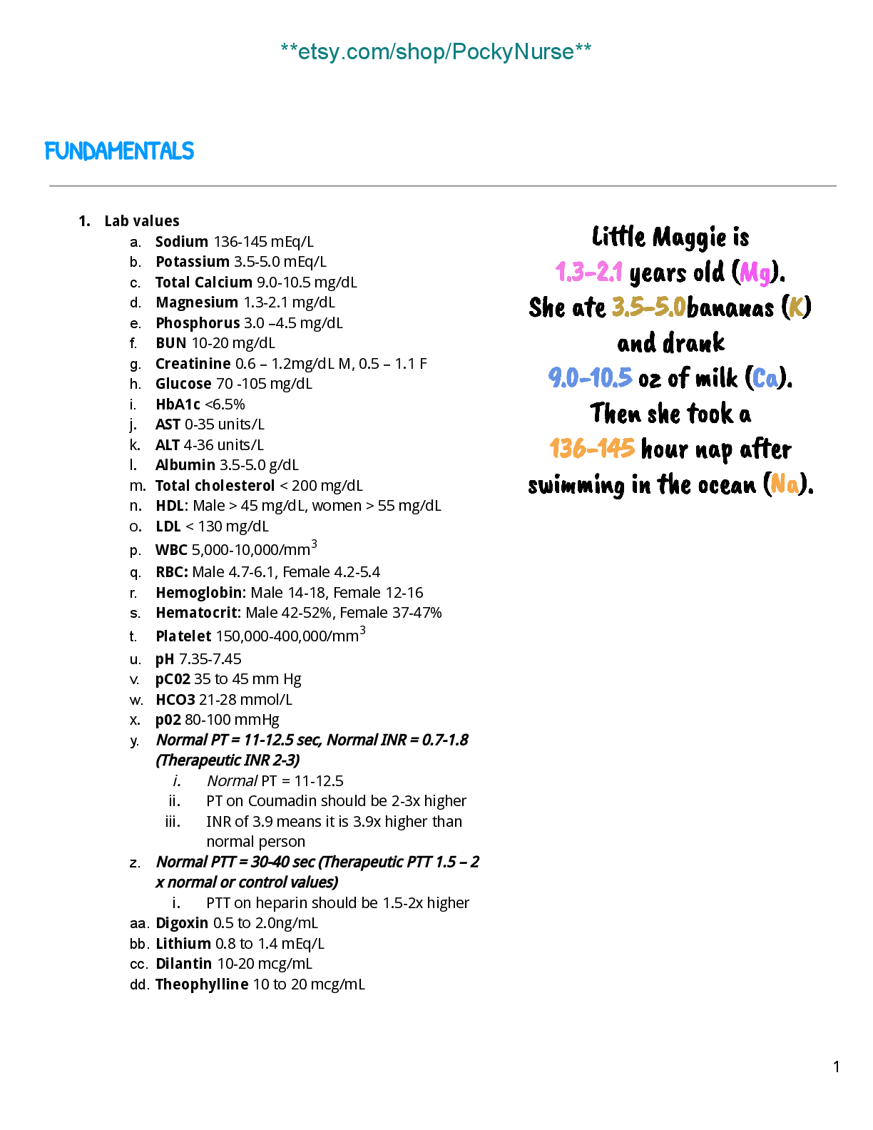 Recommended document preview for POCKEY NURSE STUDY GUIDES (Fundamental, pediatric, newborn, pharmacology,)