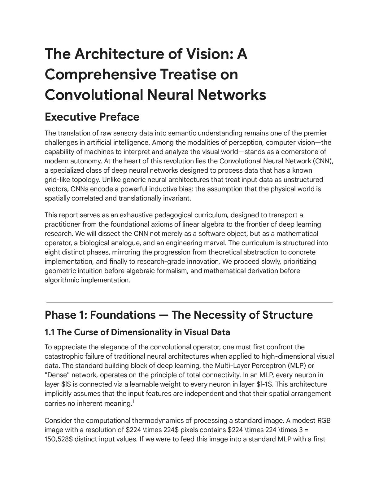 Recommended document preview for The Architecture of Vision: A  Comprehensive Treatise on  Convolutional Neural Networks