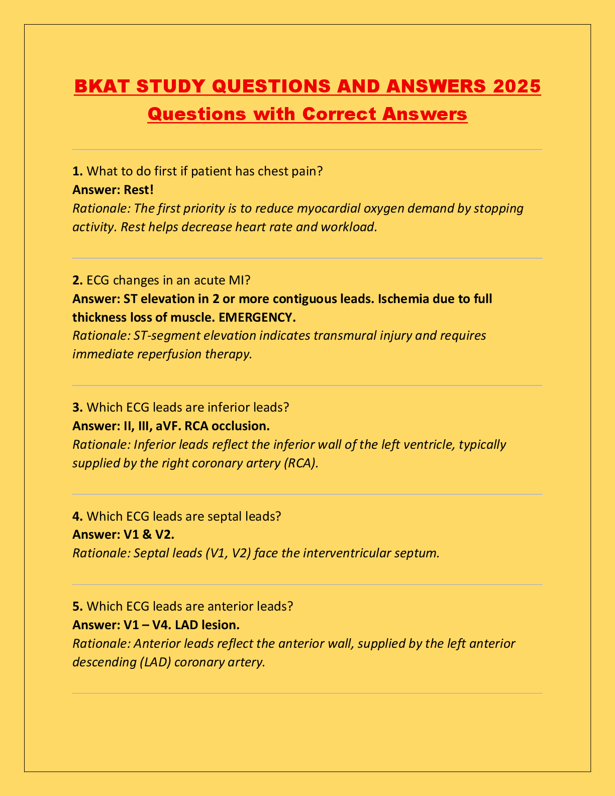 Preview of BKAT STUDY QUESTIONS AND ANSWERS 2025  Questions with Correct Answers
