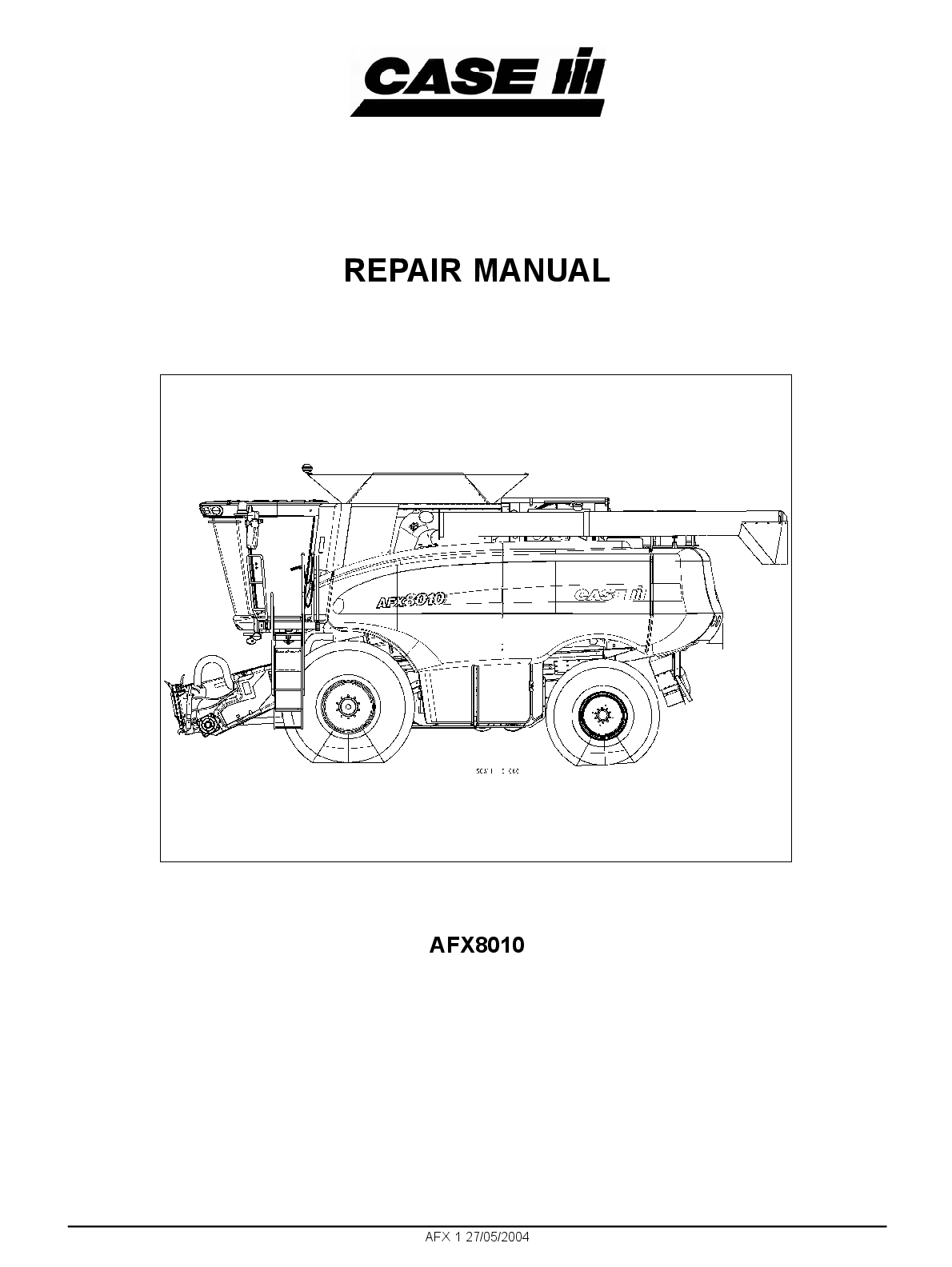 Preview of CASE Combine Harvester IH AFX-8010 Service Manual