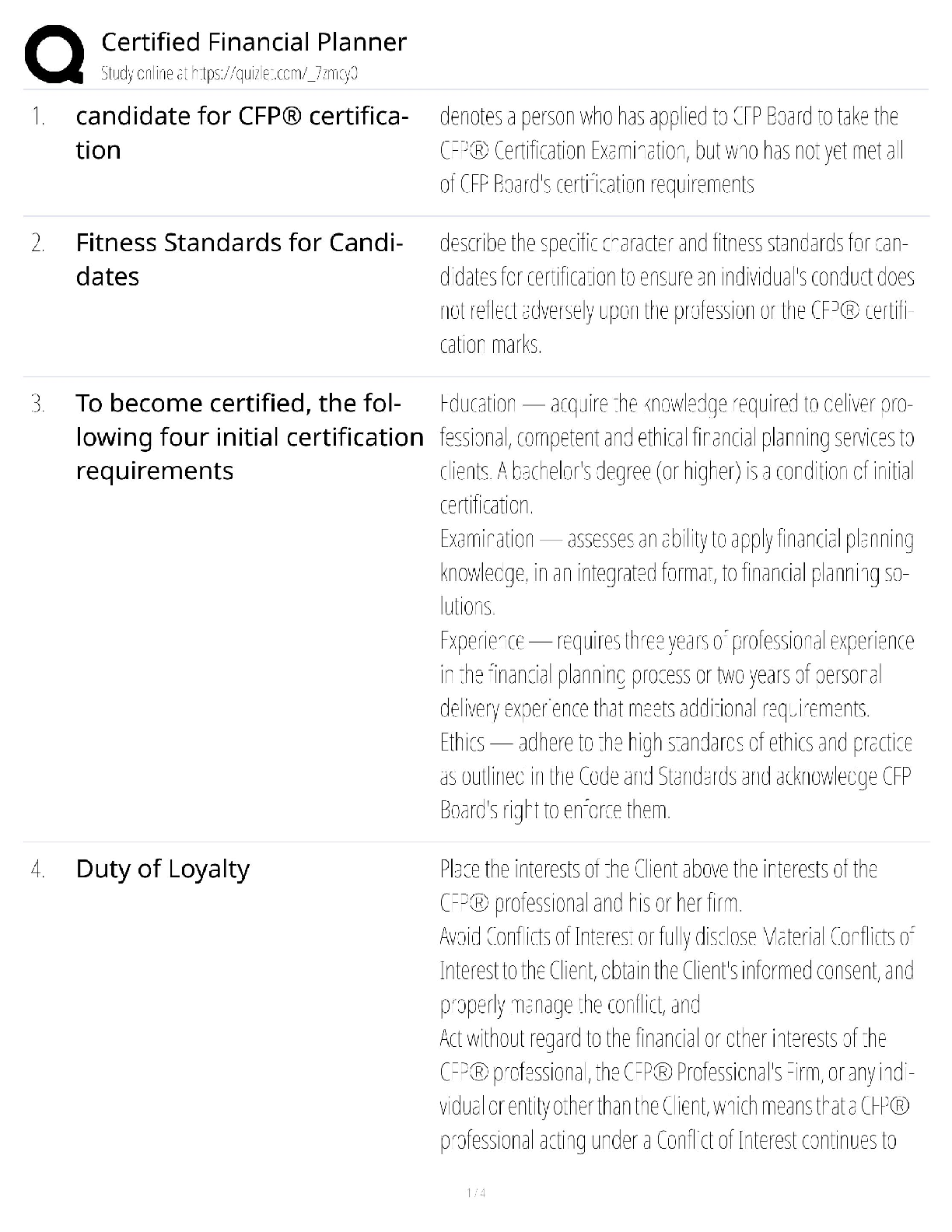 Recommended document preview for Certified Financial Planner / Score 100% / New Version 2025 Update / CFP Study Guide