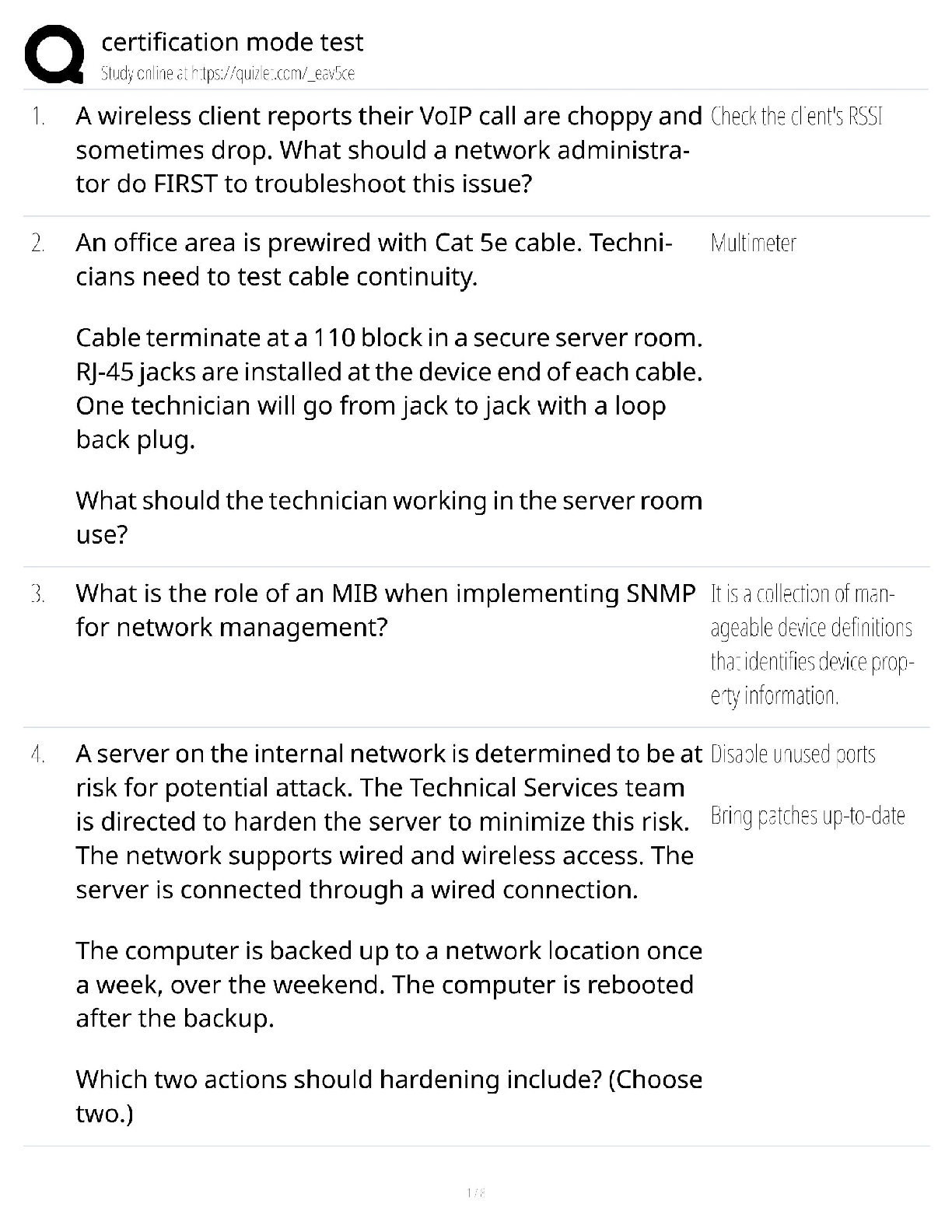 Recommended document preview for Certification Mode Test / Score 100% / New Version 2025 Update / Study Guide