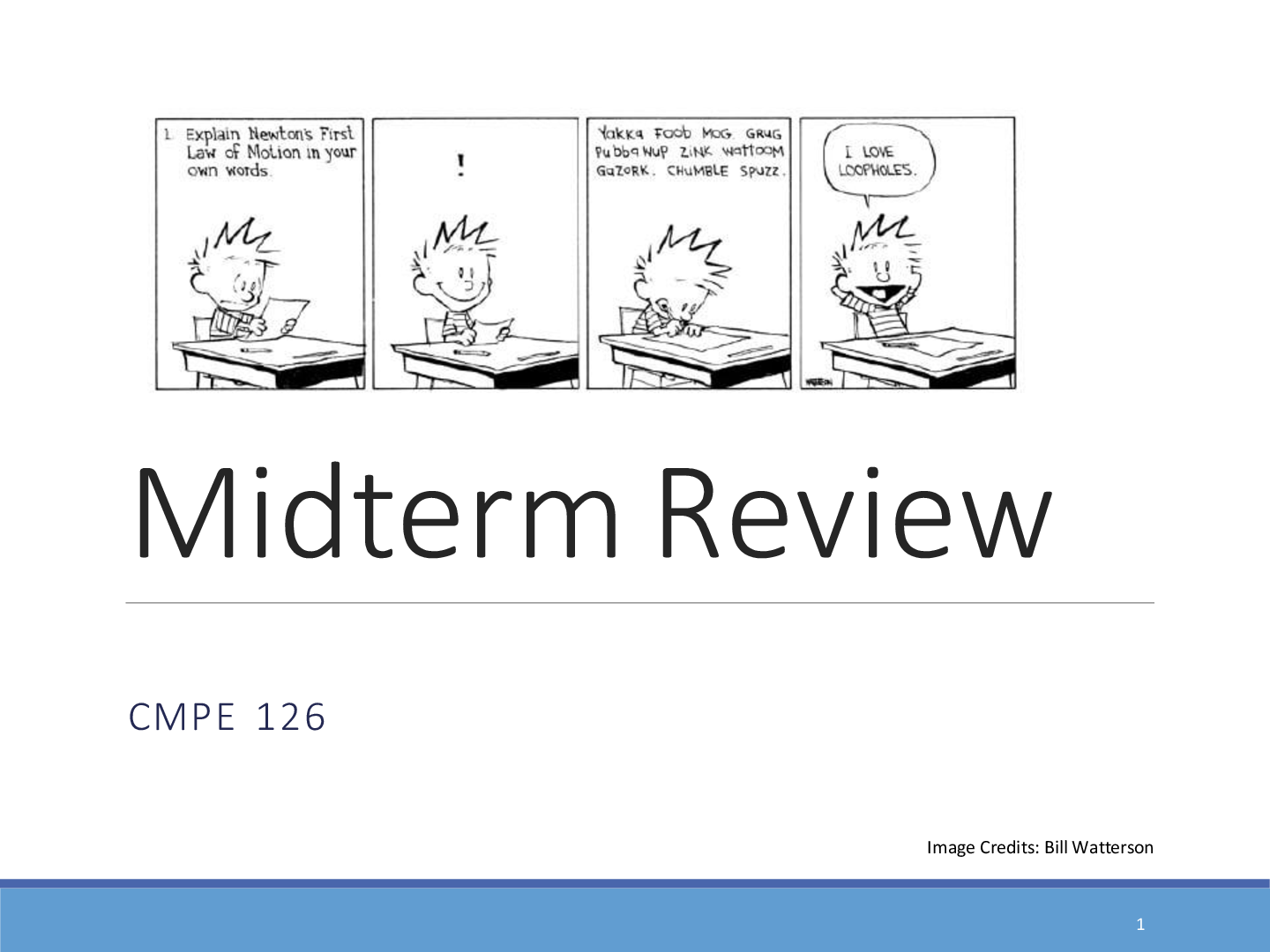 Preview of CMPE 126 Midterm Review | San Jose State University