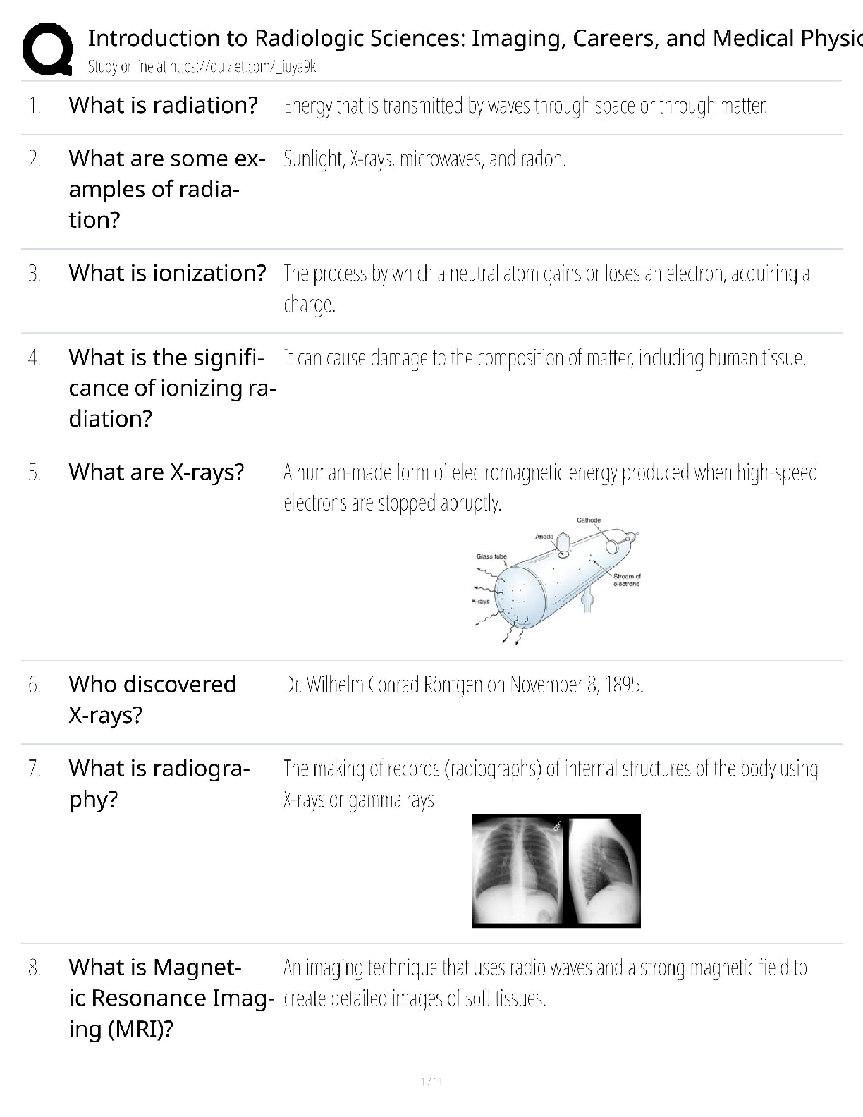 Recommended document preview for Radiologic Sciences / Score 100% / New Version 2025 Update / Imaging Careers & Medical Physics Study Guide