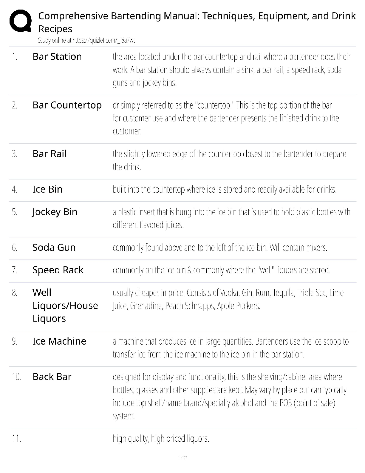 Recommended document preview for Bartending Manual / Score 100% / New Version 2025 Update / Techniques Equipment & Drink Study Guide