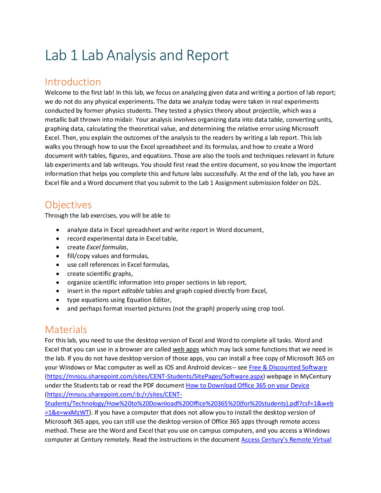Recommended document preview for PHYS 1102W Introductory College Physics II Lab 1 Lab Analysis and Report