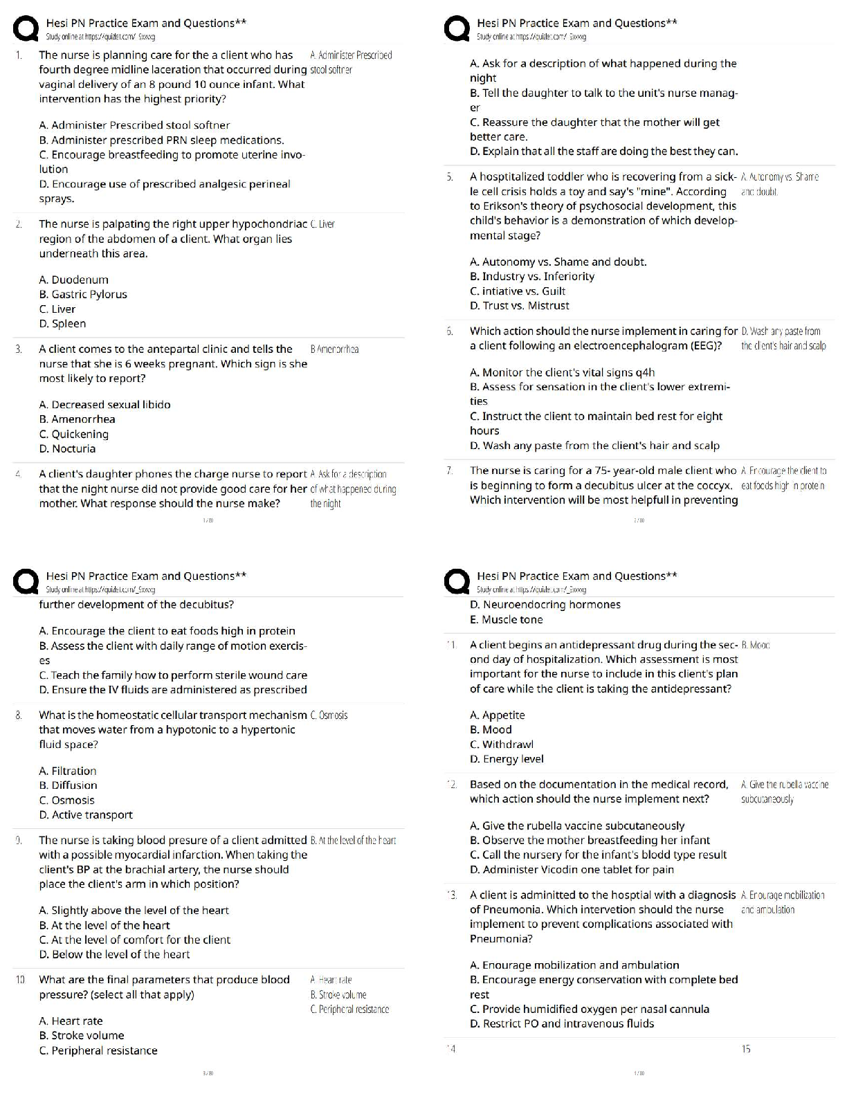 Recommended document preview for HESI PN Practice Exam & Questions / Score 100% / New Version 2025–2026 Test Bank, Questions & Study Guide