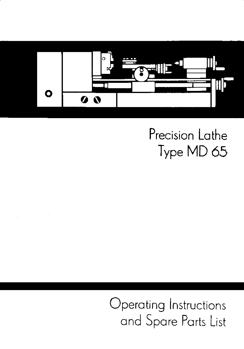 Recommended document preview for HOBBYMAT MD65 LATHE & MILLING OPERATOR MANUAL
