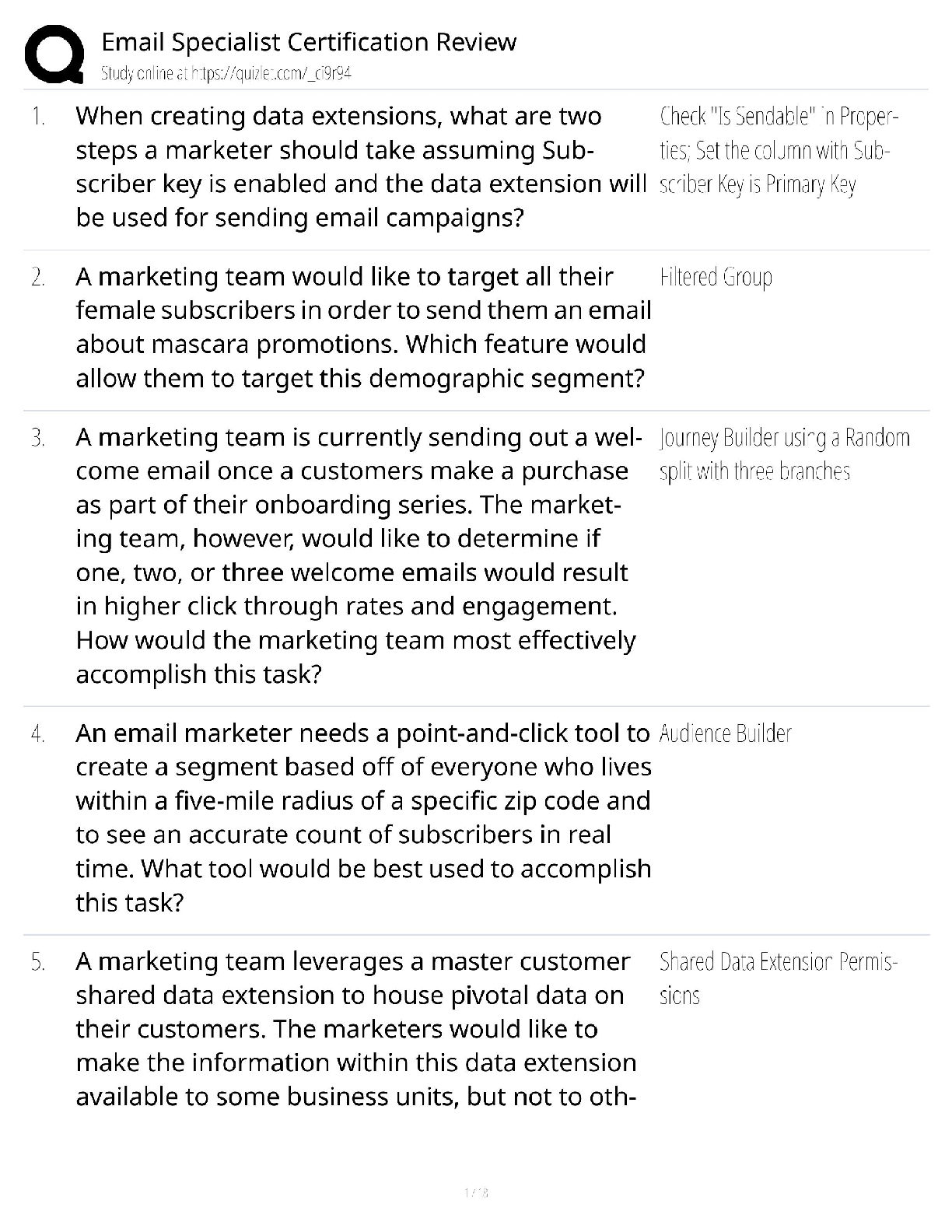 Email Specialist Certification / Score 100% / New Version 2025 Update / Review Study Guide