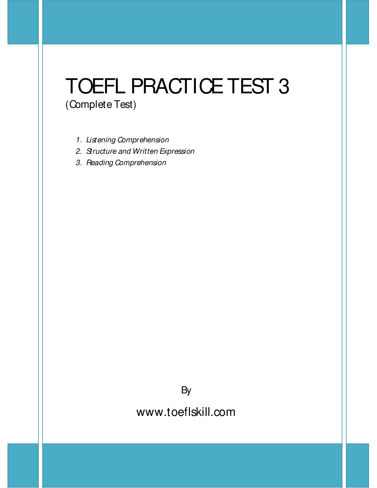 Preview of TOEFL PRACTICE TEST 3