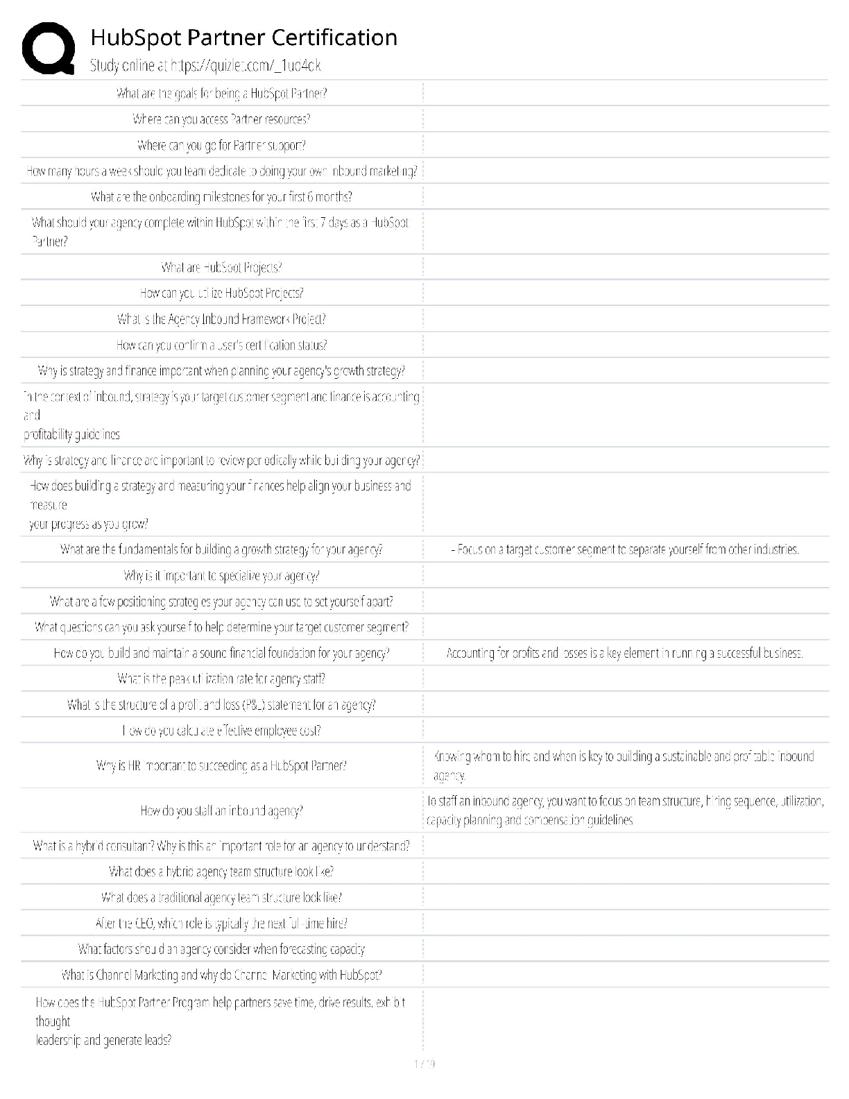 Recommended document preview for HubSpot Partner / Score 100% / New Version 2025 Update / Certification Study Guide