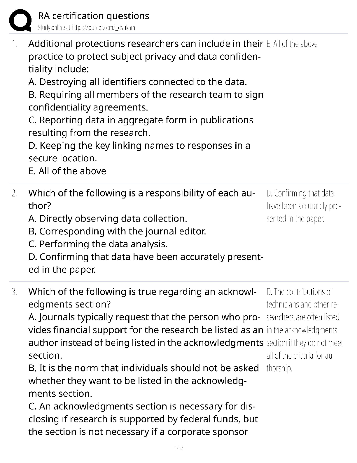 Recommended document preview for RA Certification / Score 100% / New Version 2025 Update / Questions Study Guide
