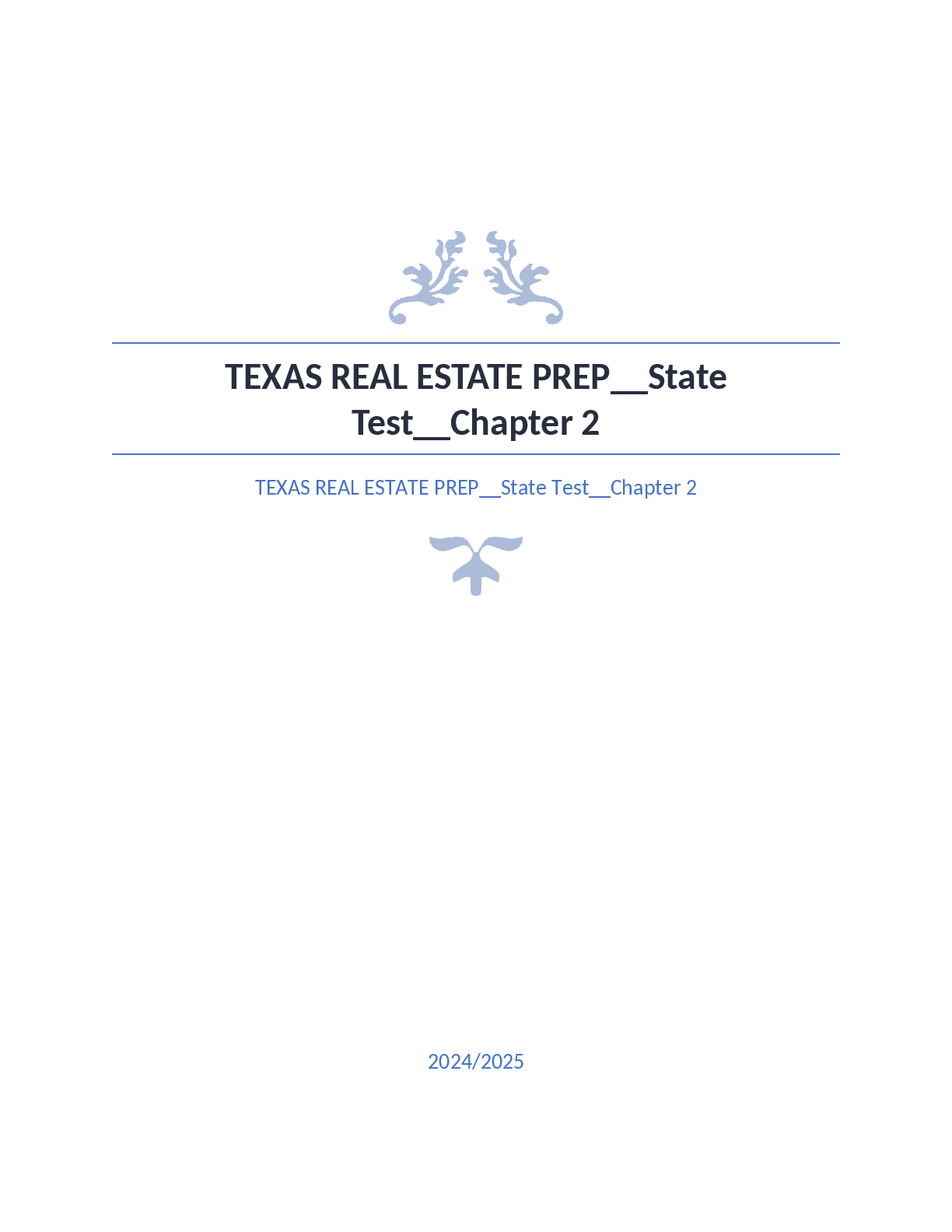 Preview image for TEXAS REAL ESTATE PREP__State Test__Chapter 2