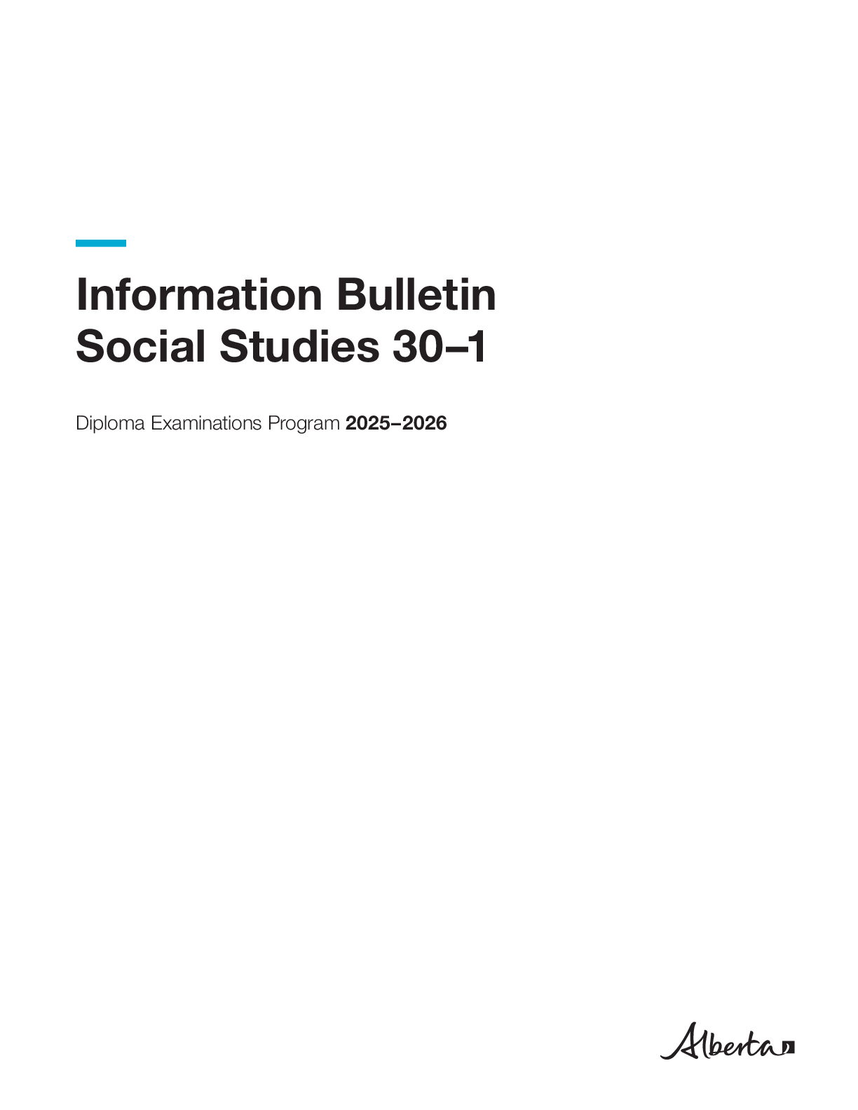 Preview of Information Bulletin   Social Studies 30–1